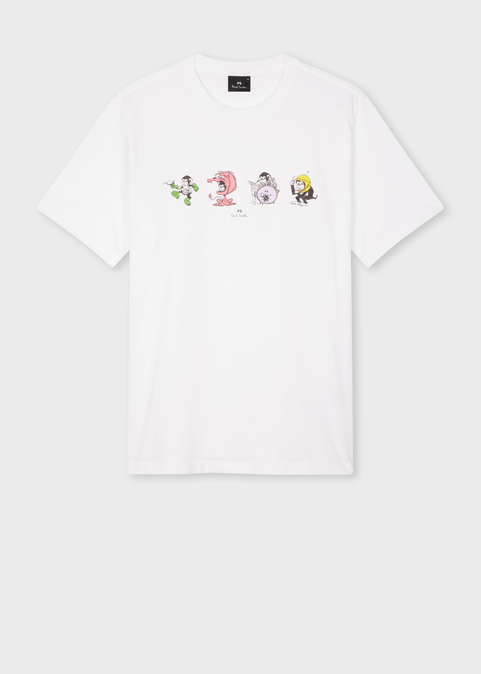 Tシャツ・カットソー PS BY PAUL SMITH Men T Shirts M2R051SPP5072 02 WHITE White PS Tilt Logo Cotton-Blend T-Shirt