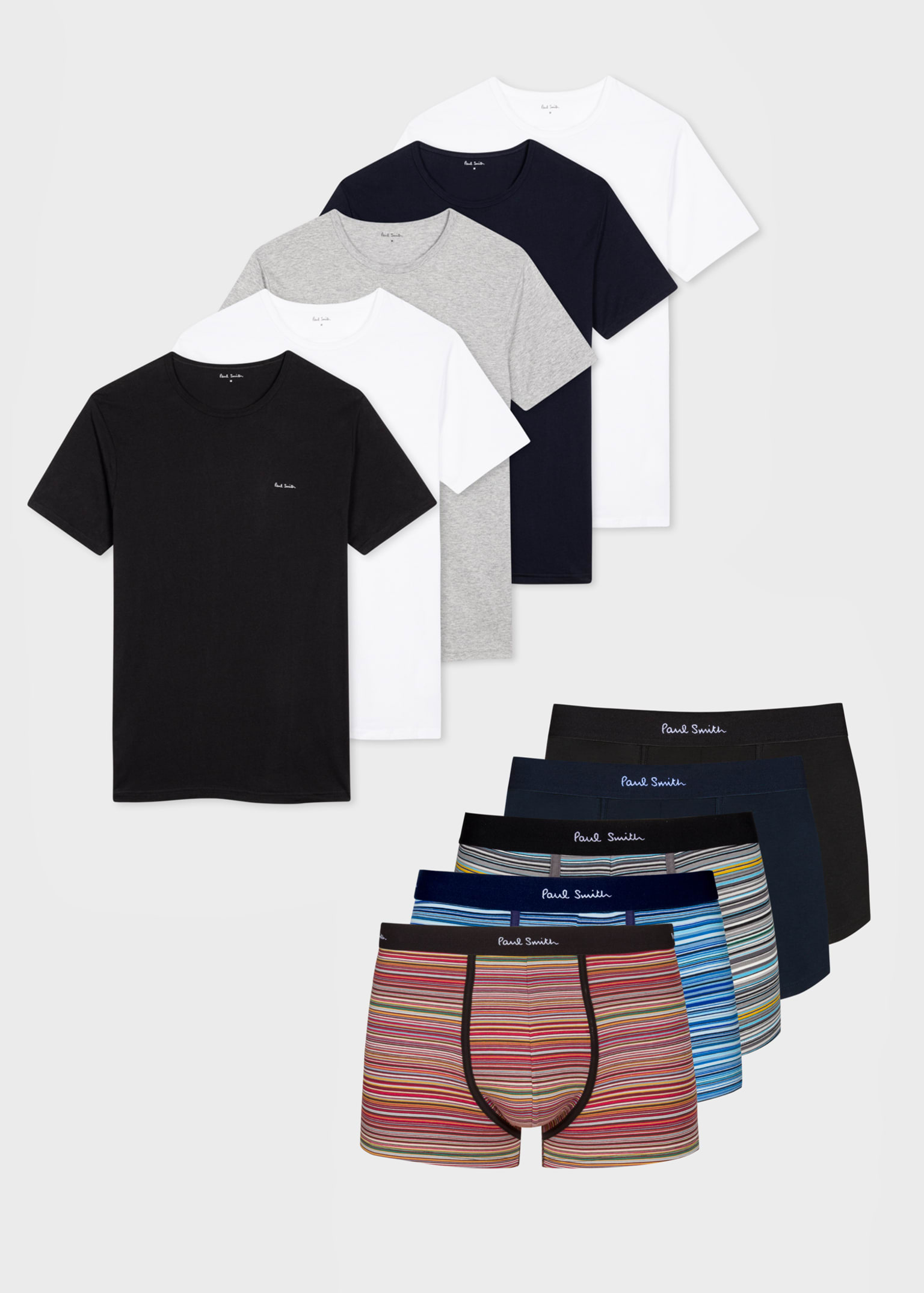 Men's Five Pack Complete Mixed 'Signature Stripe' Underwear Gift Set