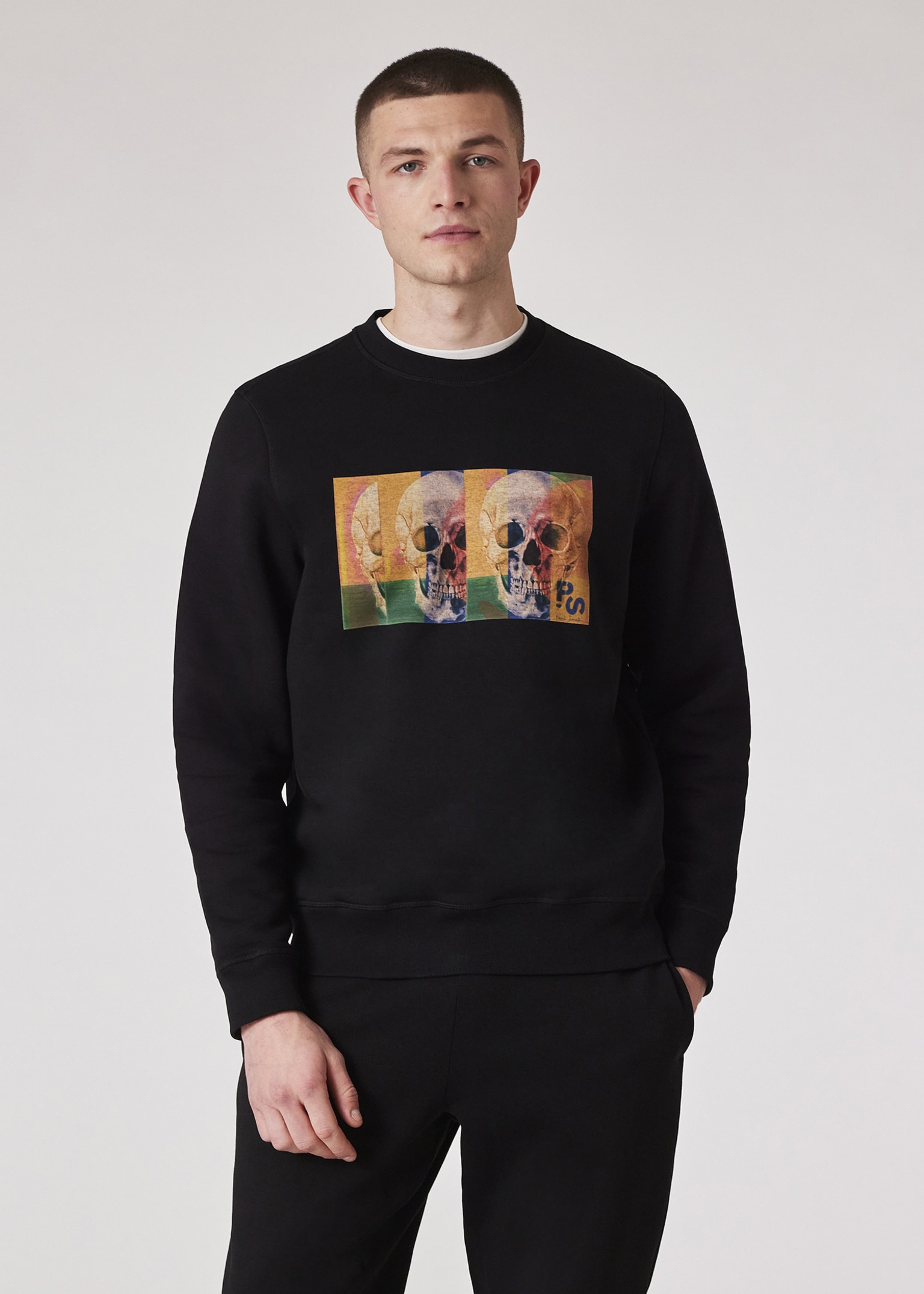 Men's Black 'Skull Square' Sweatshirt