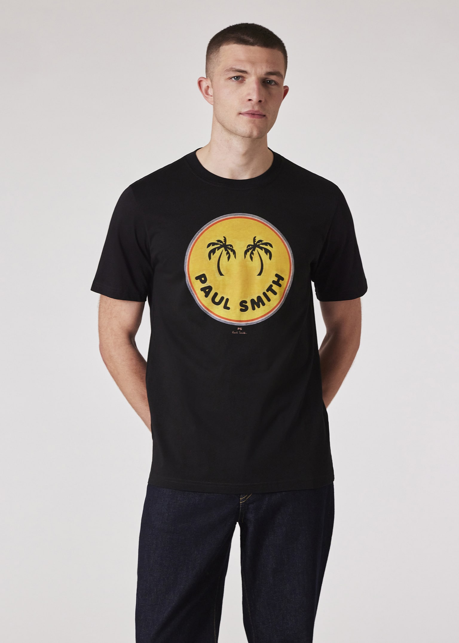 ★Paul Smith★パームツリー プリント 半袖 Tシャツ Men's White 'Palm Tree' Print T-Shirt