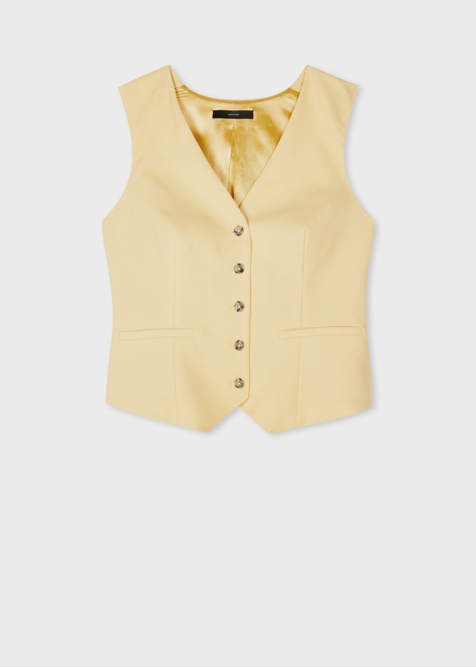 Women's Buttercup Yellow Wool Waistcoat