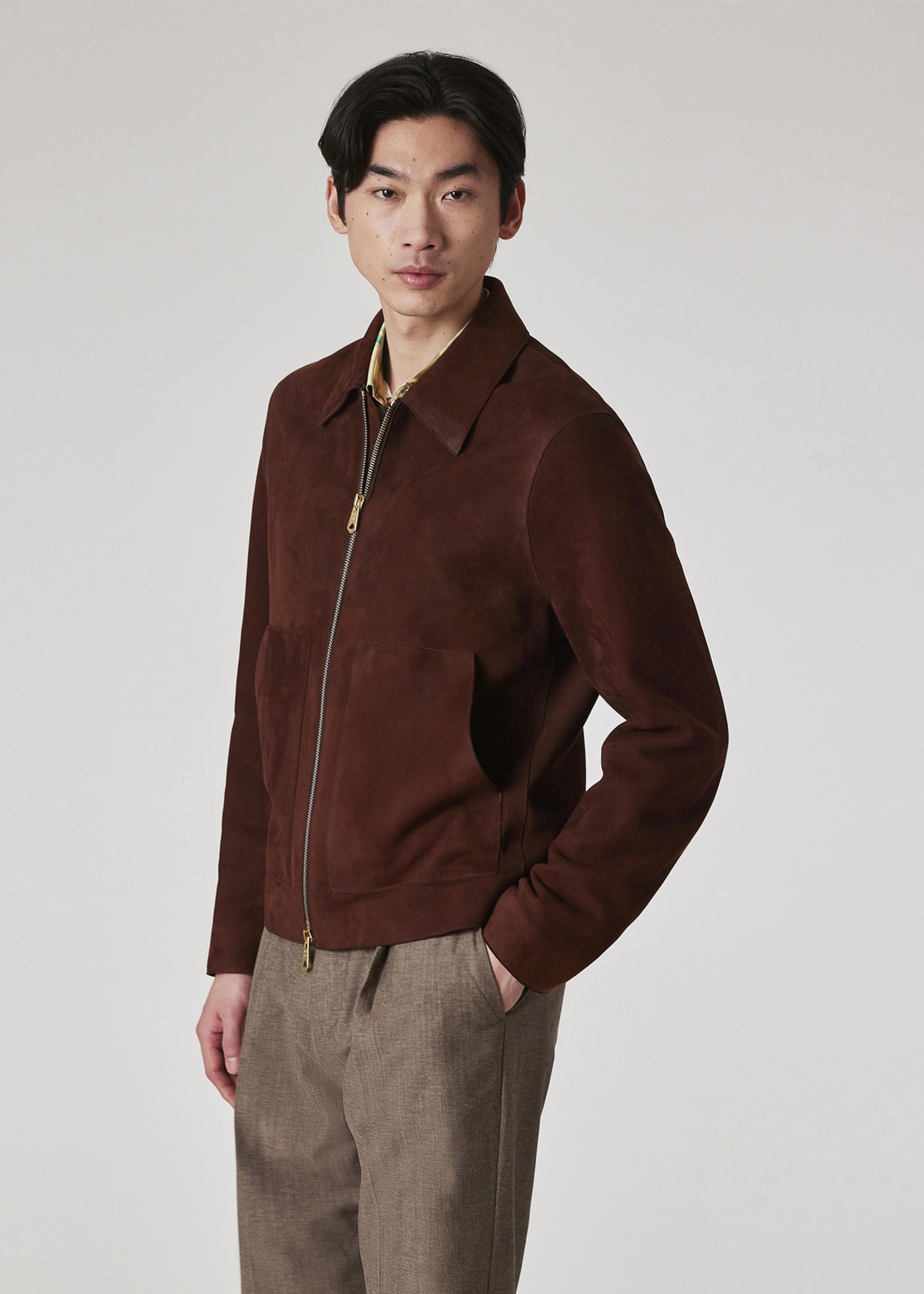 Men's Brown Nubuck Leather Jacket