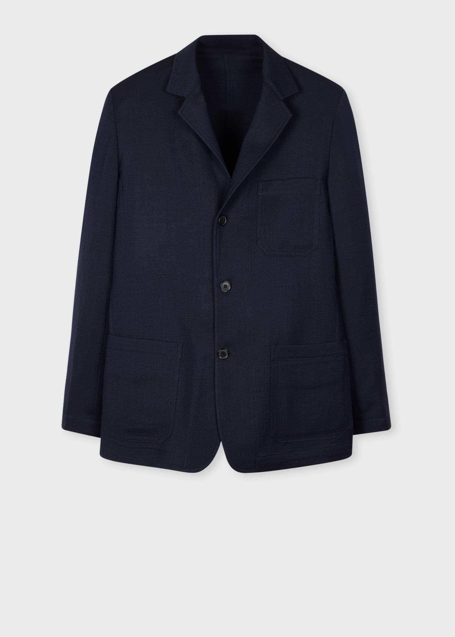 PS Paul Smith Wool Coat Navy at CareOfCarl.com