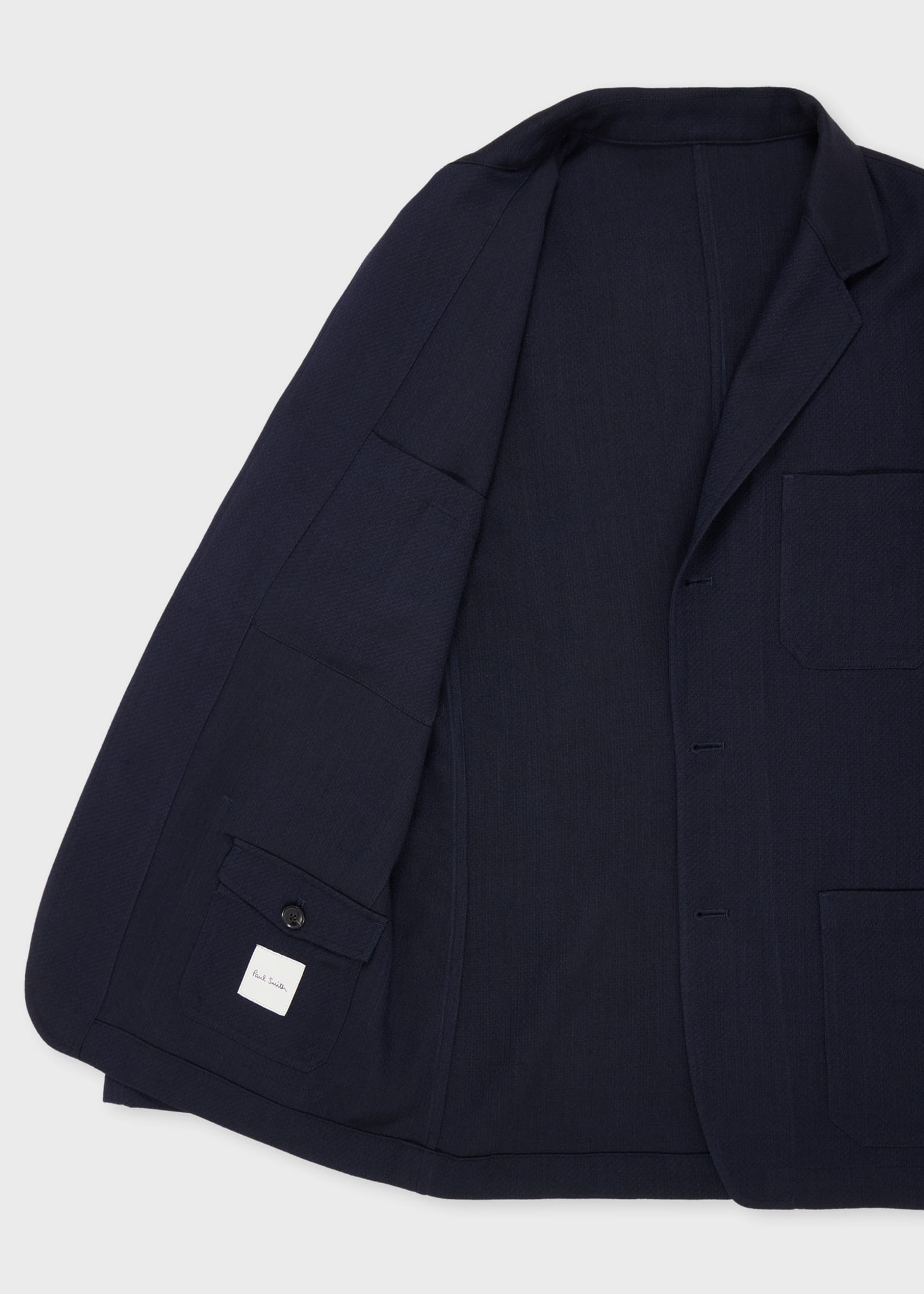 Men's Navy Lightweight Wool Work Jacket
