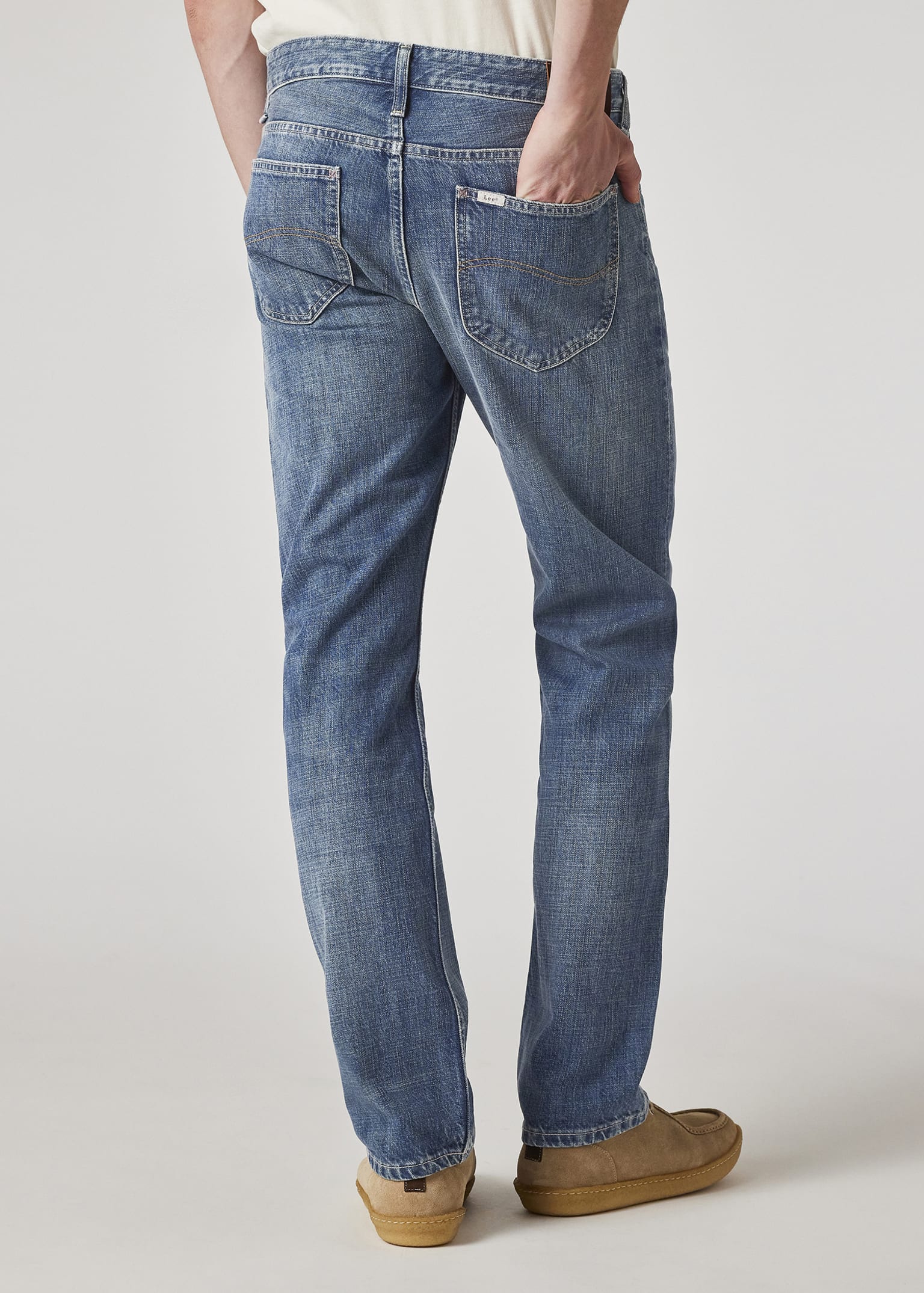Men's Paul Smith + Lee® Mid Antique-Wash Selvedge 101 Rider Jeans