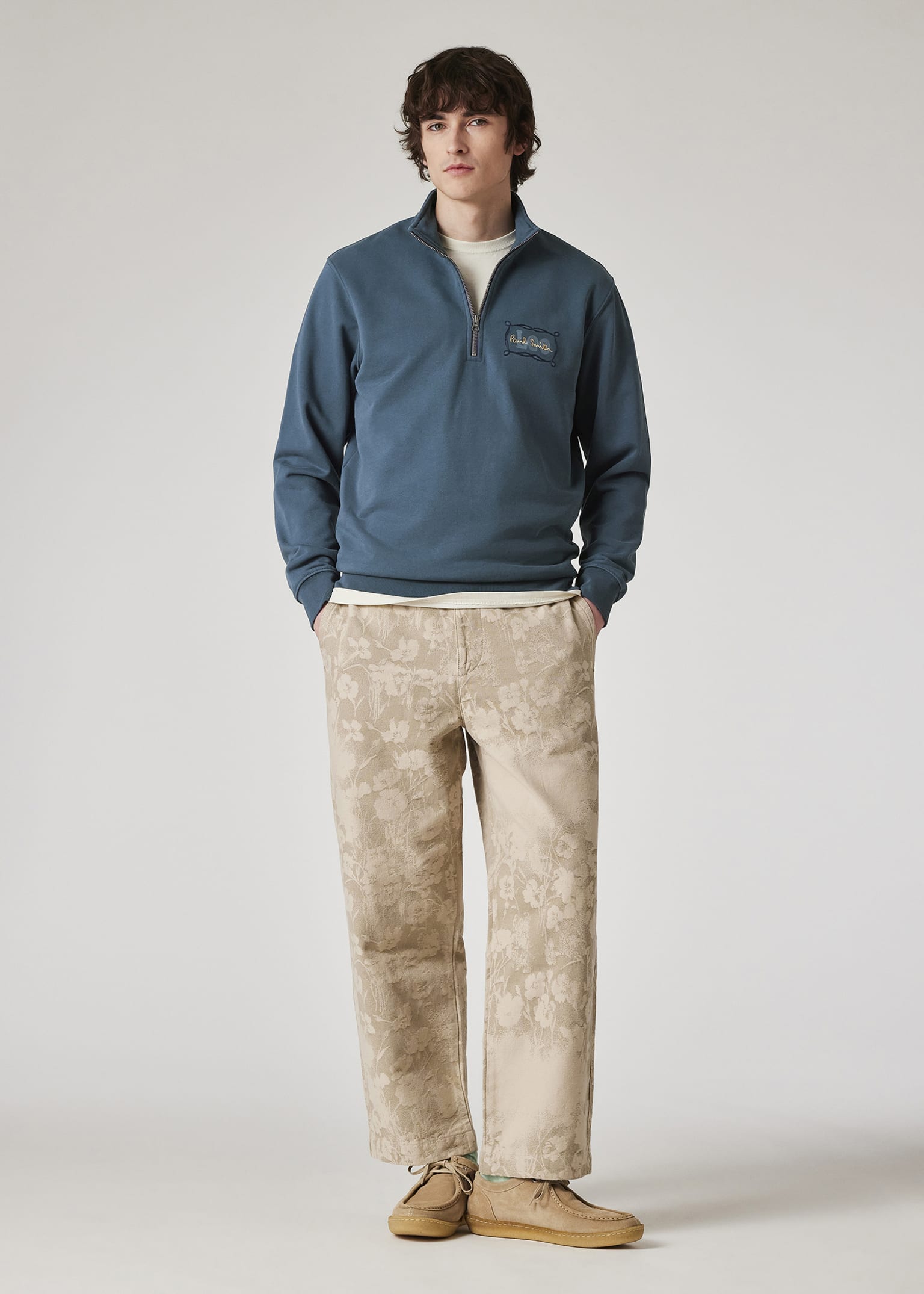 Men's Paul Smith + Lee® Dark Blue Quarter Zip Sweatshirt