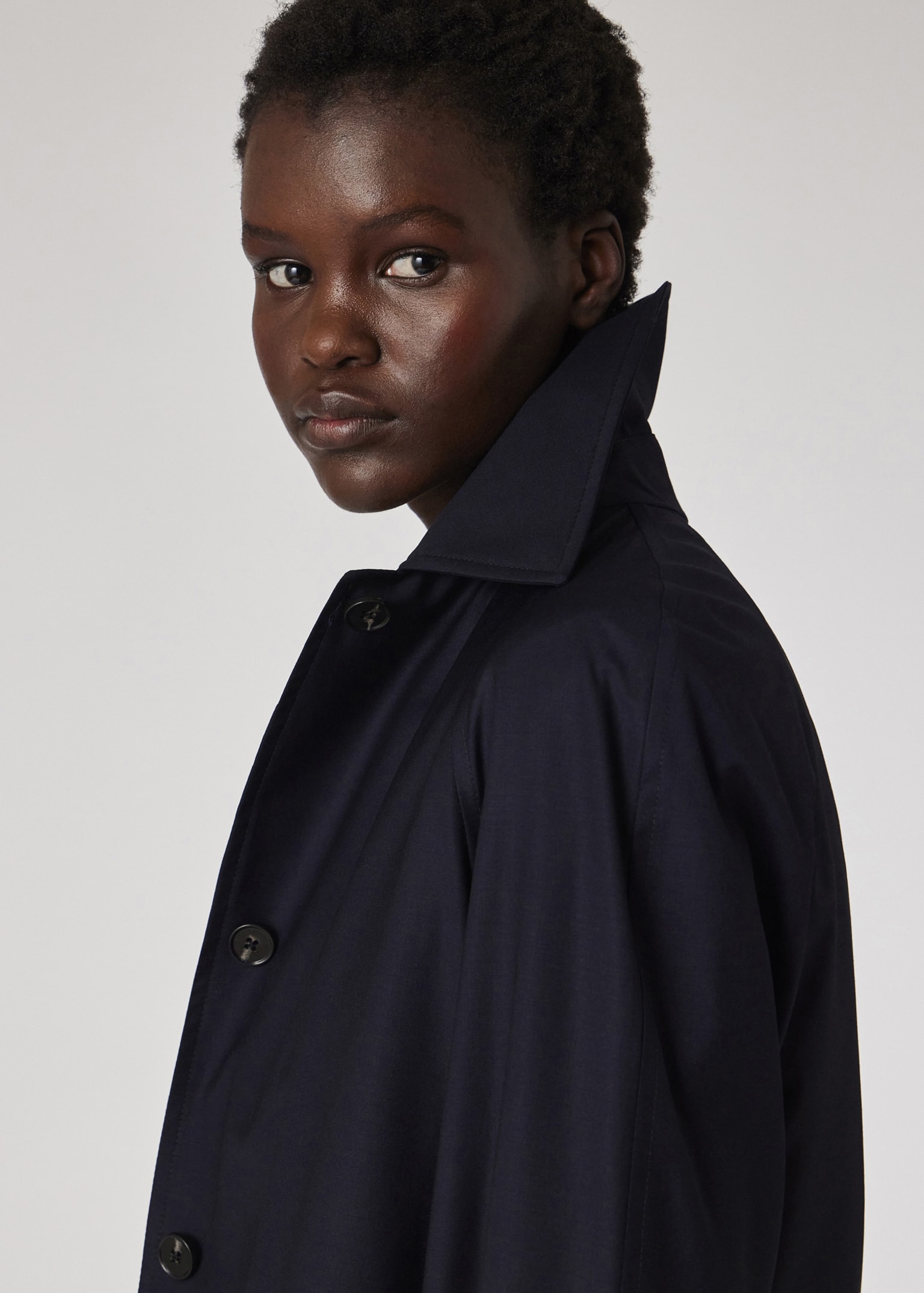 PS Paul Smith Wool Coat Navy at CareOfCarl.com