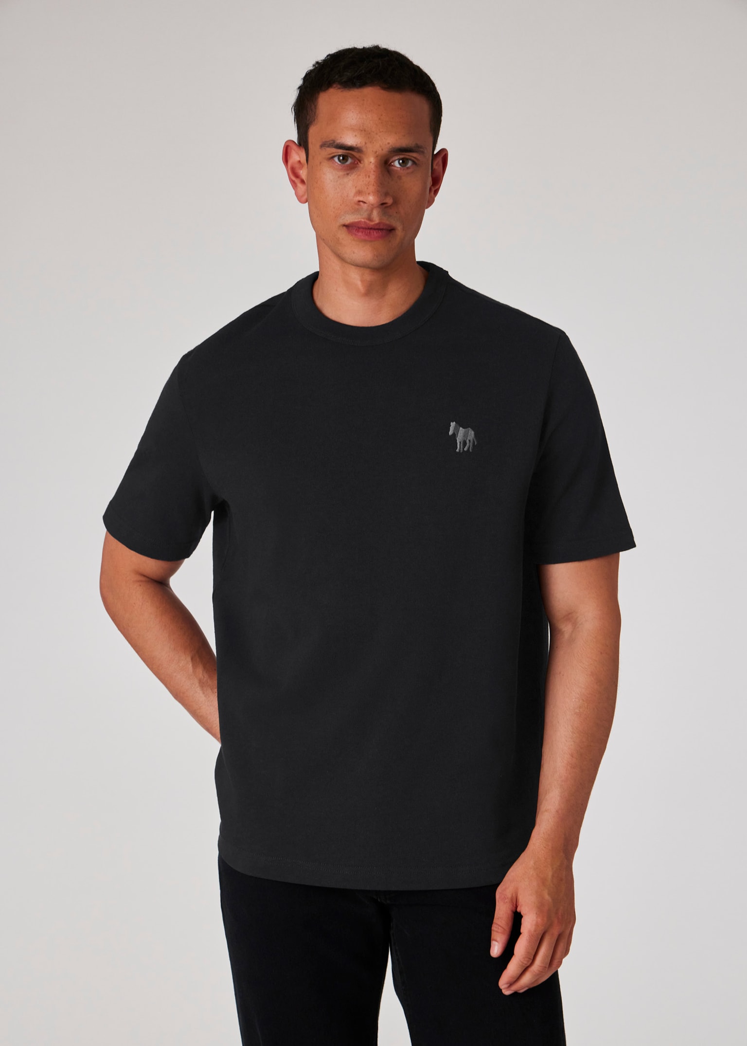 Paul Smith｜ (M2R 011R NP4685 49) Black 'Broad Stripe Zebra' T-Shirt