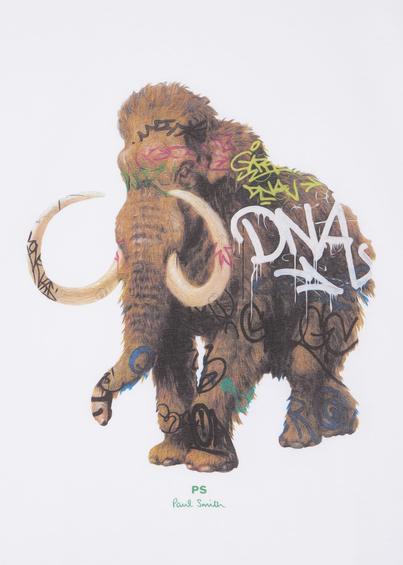 すぐ届く*Paul Smith*ポールスミス* \"Graffiti Mammoth\" Tシャツ Men's Black 'Graffiti Mammoth' Print T-Shirt