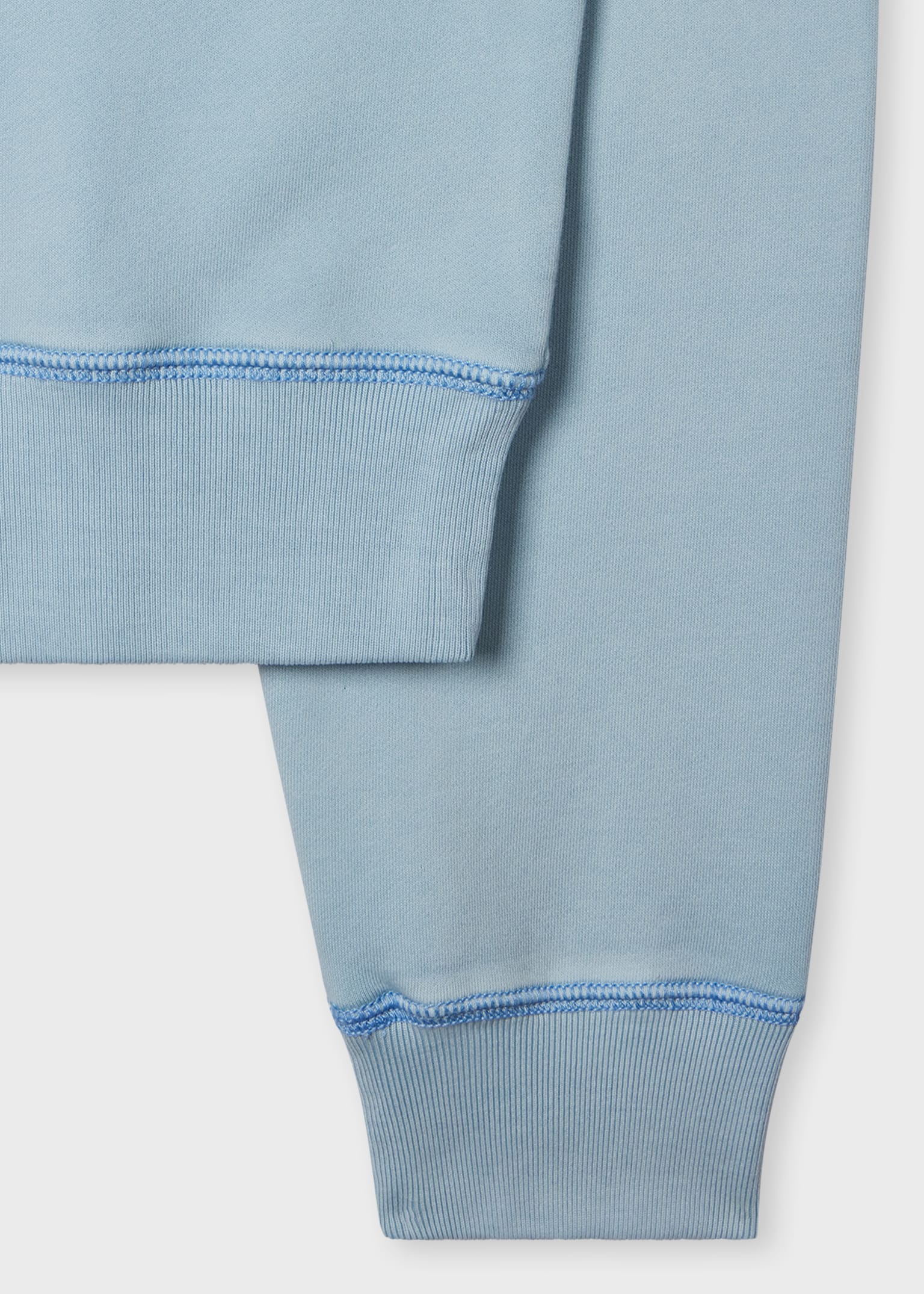 Men's Pale Blue Organic Cotton 'Happy' Raglan Sweatshirt