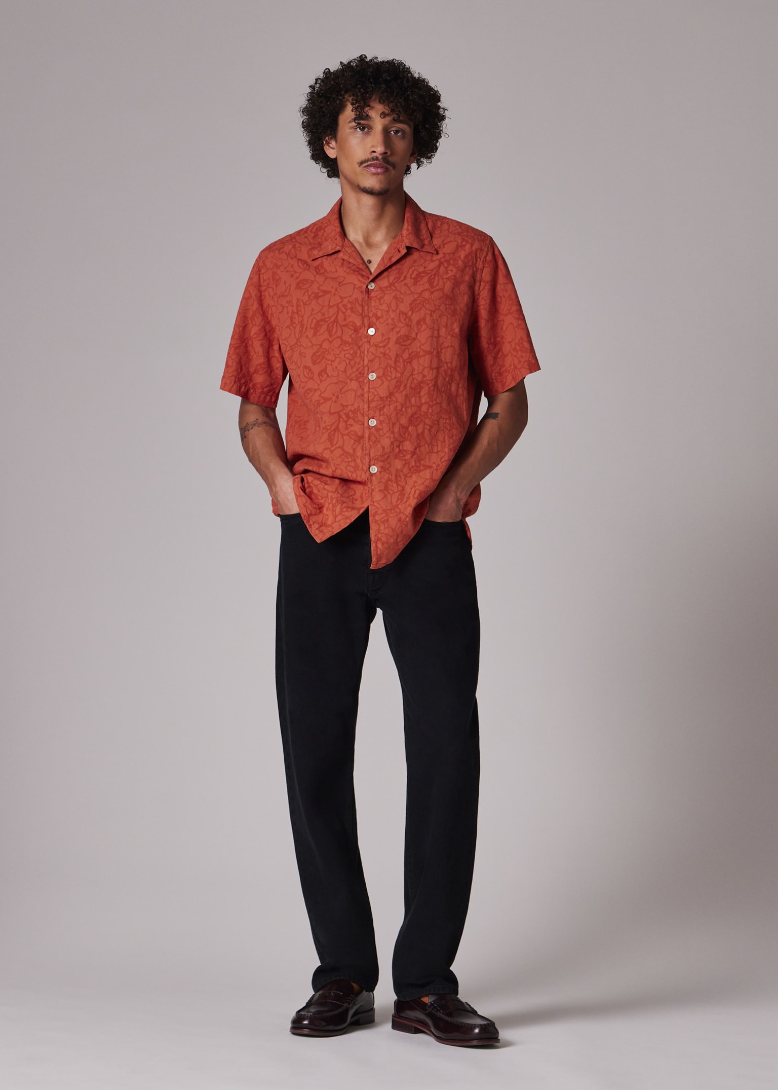 Paul Smith◆長袖シャツ/40/コットン/RED Tailored-Fit Burgundy Cotton 'Signature Stripe' Cuff Shirt