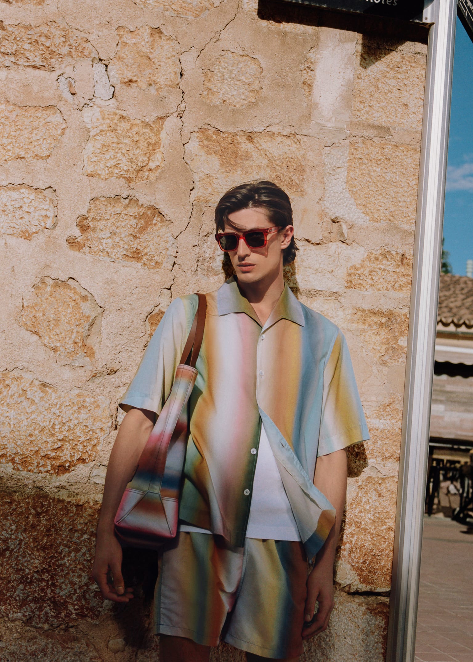Men's Oversized 'Smith Stripe' Lyocell-Cotton Shirt