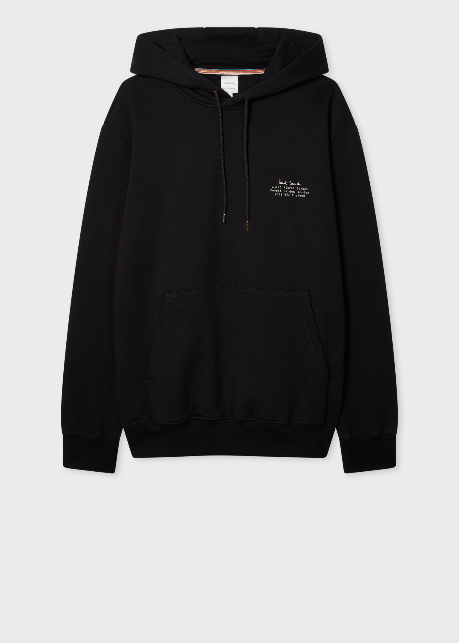 Men's Black Signature Logo Print Hoodie