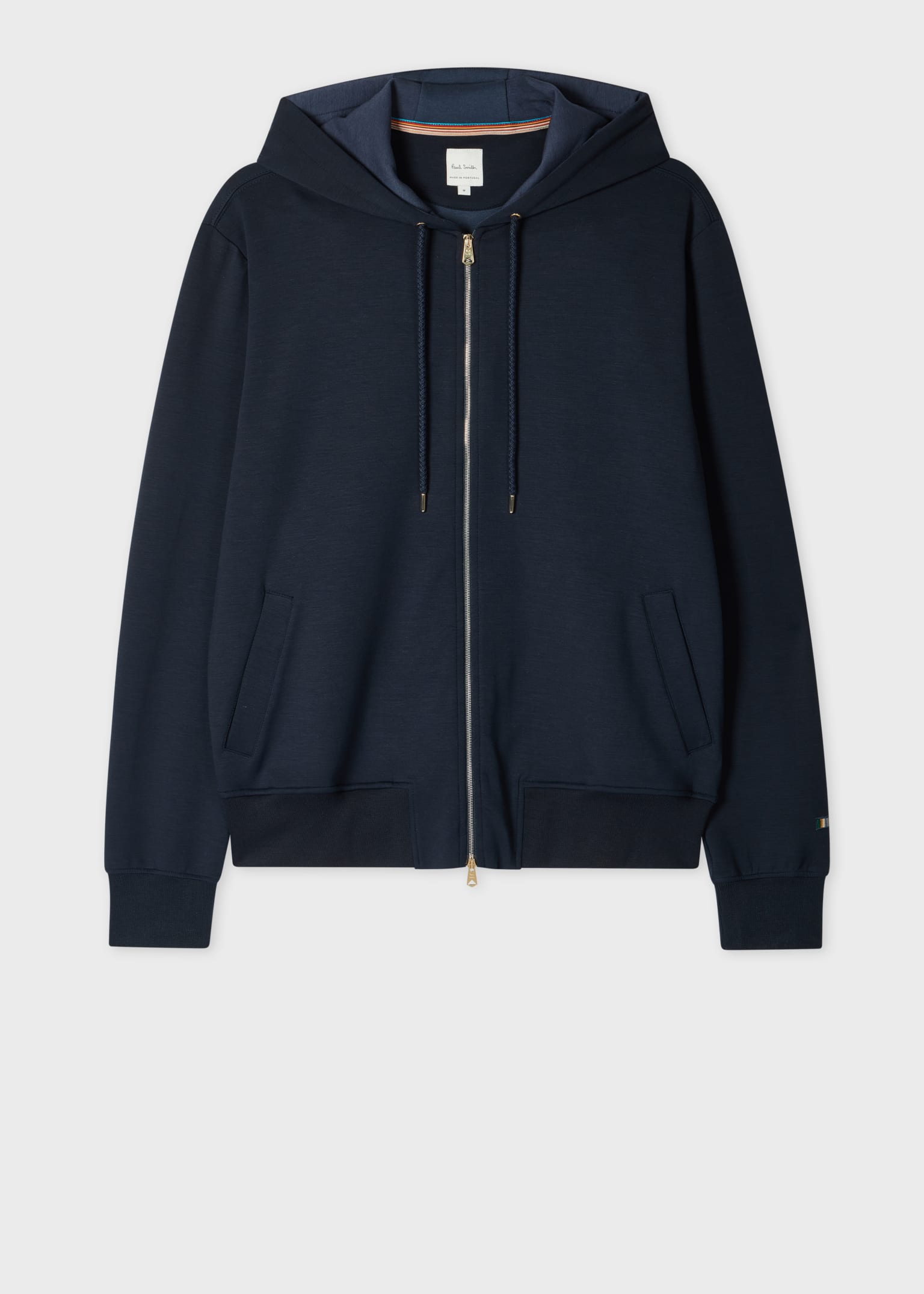Paul Smith｜HOOD/ZIP-UP (M1A 750M U822 43) Men's Navy Jersey Cotton Zip Lounge Hoodie