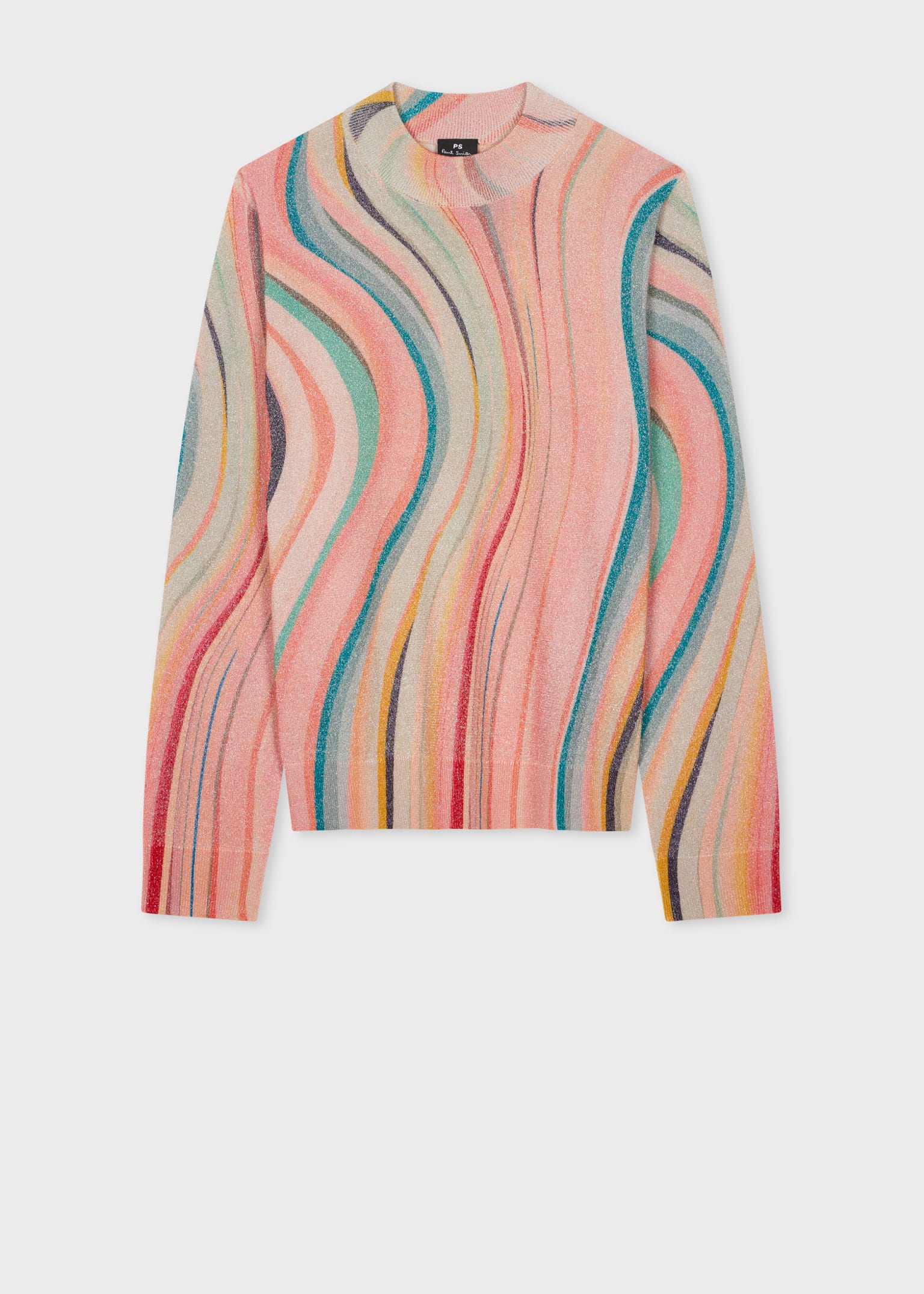 PS Paul Smith Women's Striped Knitted Roll Neck Pullover Sweater