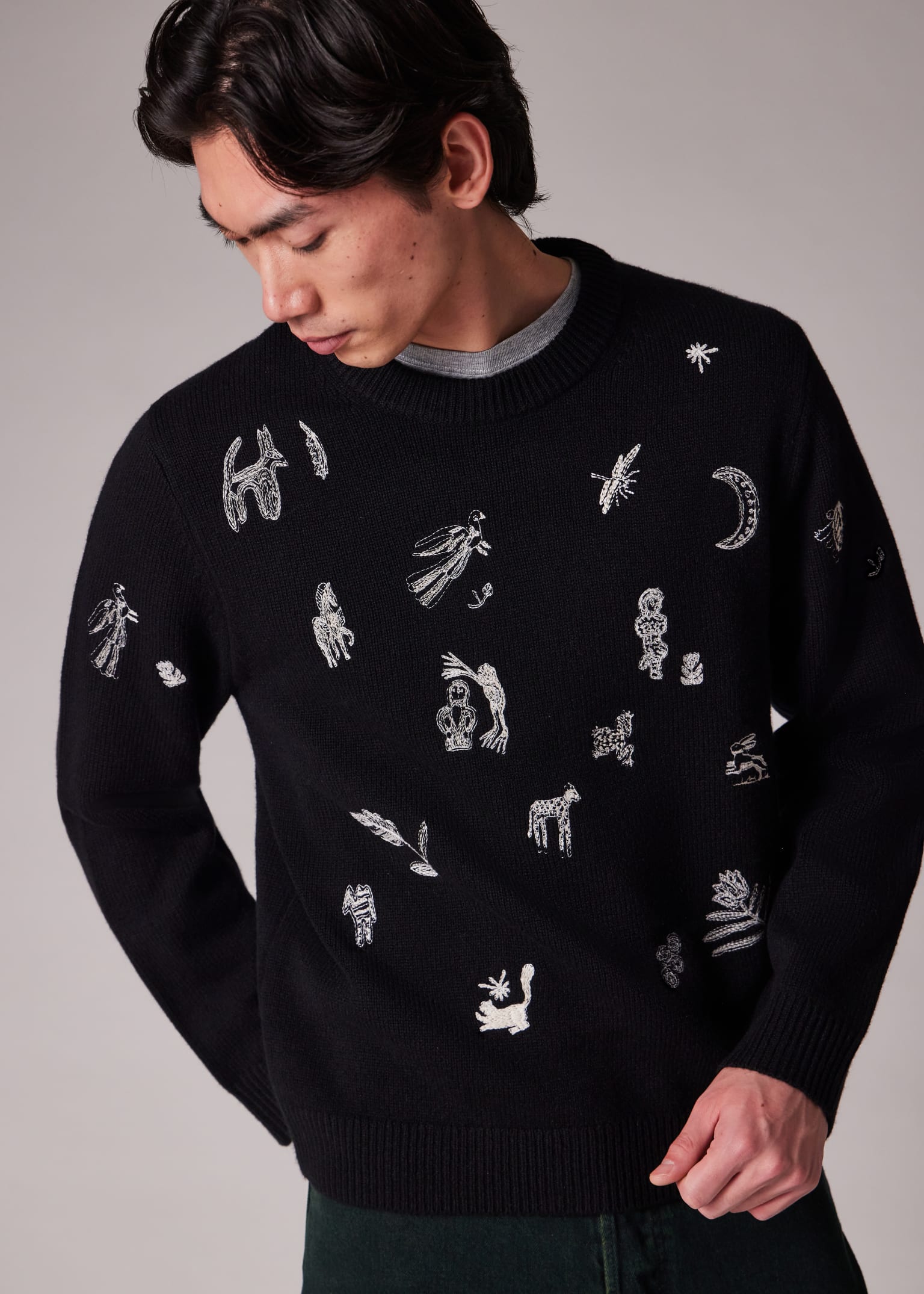 Merino Wool 'Little Beasts' Sweater Paul Smith