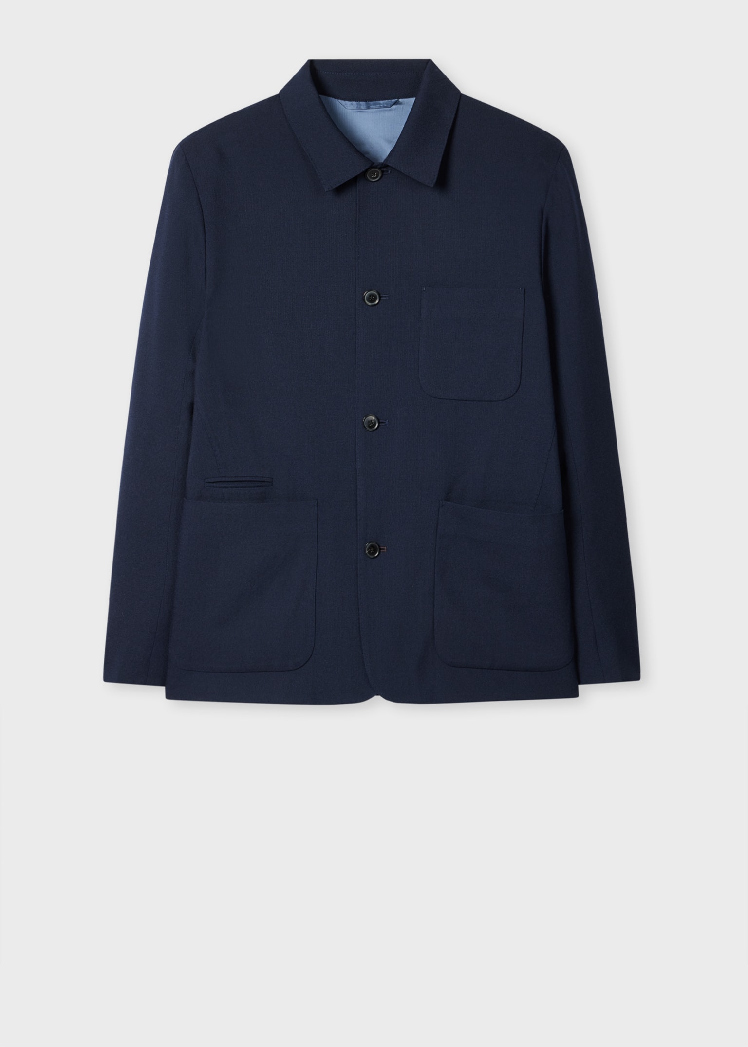 Paul Smith ホップサックジャケット ボックスタグ ネイビー L Men's Dark Navy Two-Ply Hopsack Wool Work Jacket