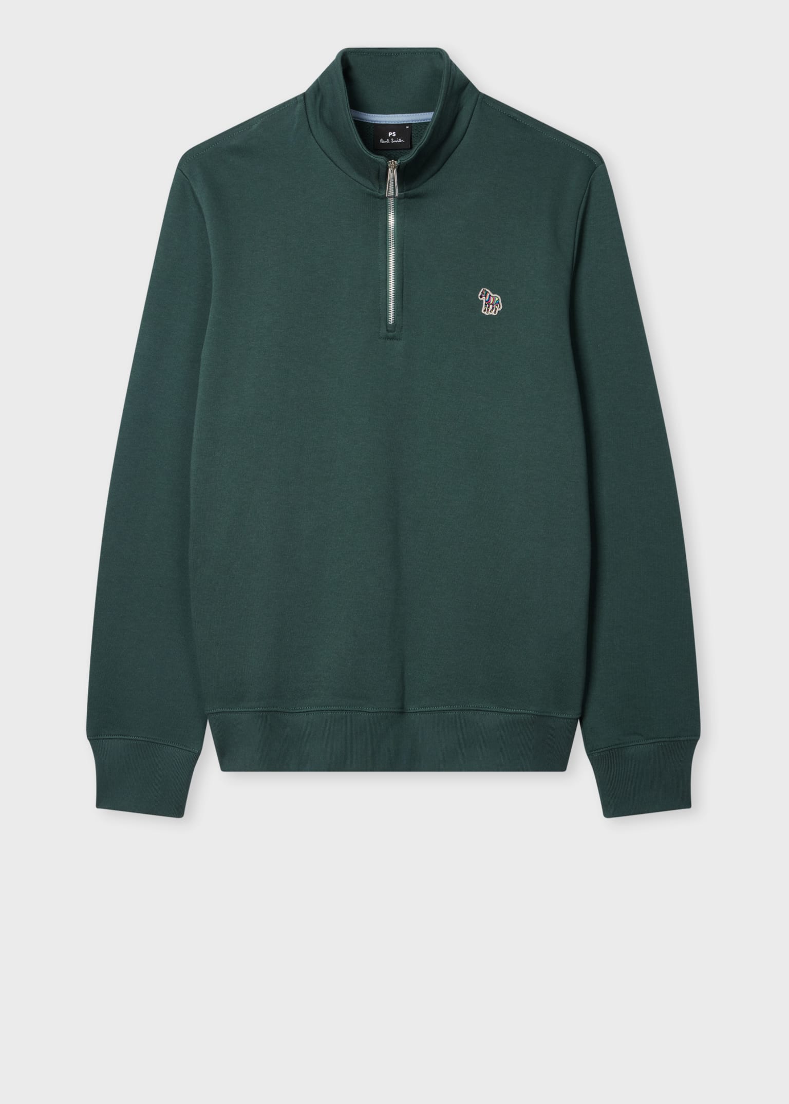 Men's Dark Teal Organic Cotton Logo Half-Zip Sweatshirt