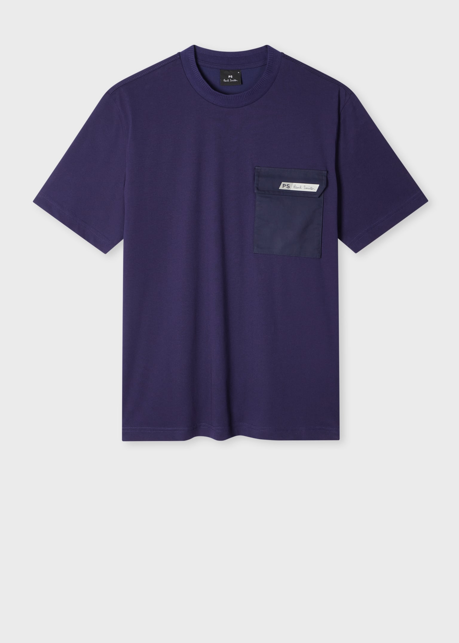Dark Blue Cotton-Blend Tilt Logo T-Shirt Paul Smith
