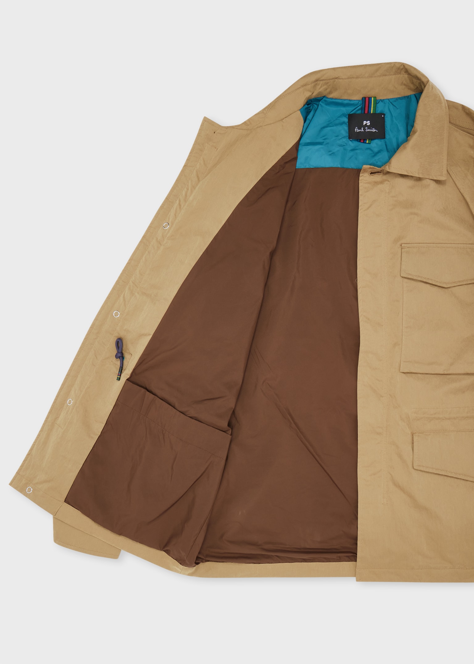 Men's Tan Nylon-Blend Field Jacket