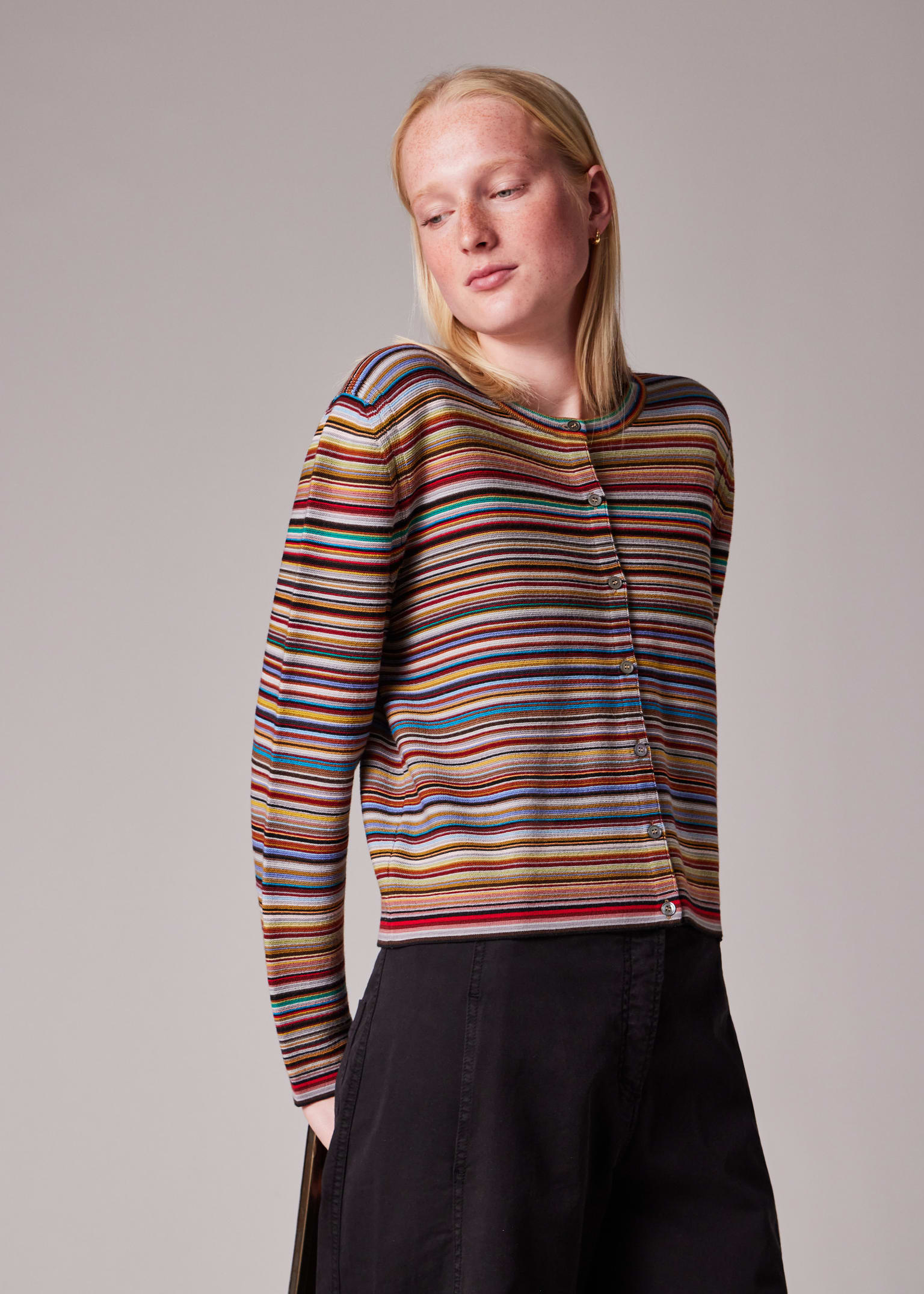 Women's 'Signature Stripe' Knitted Cardigan