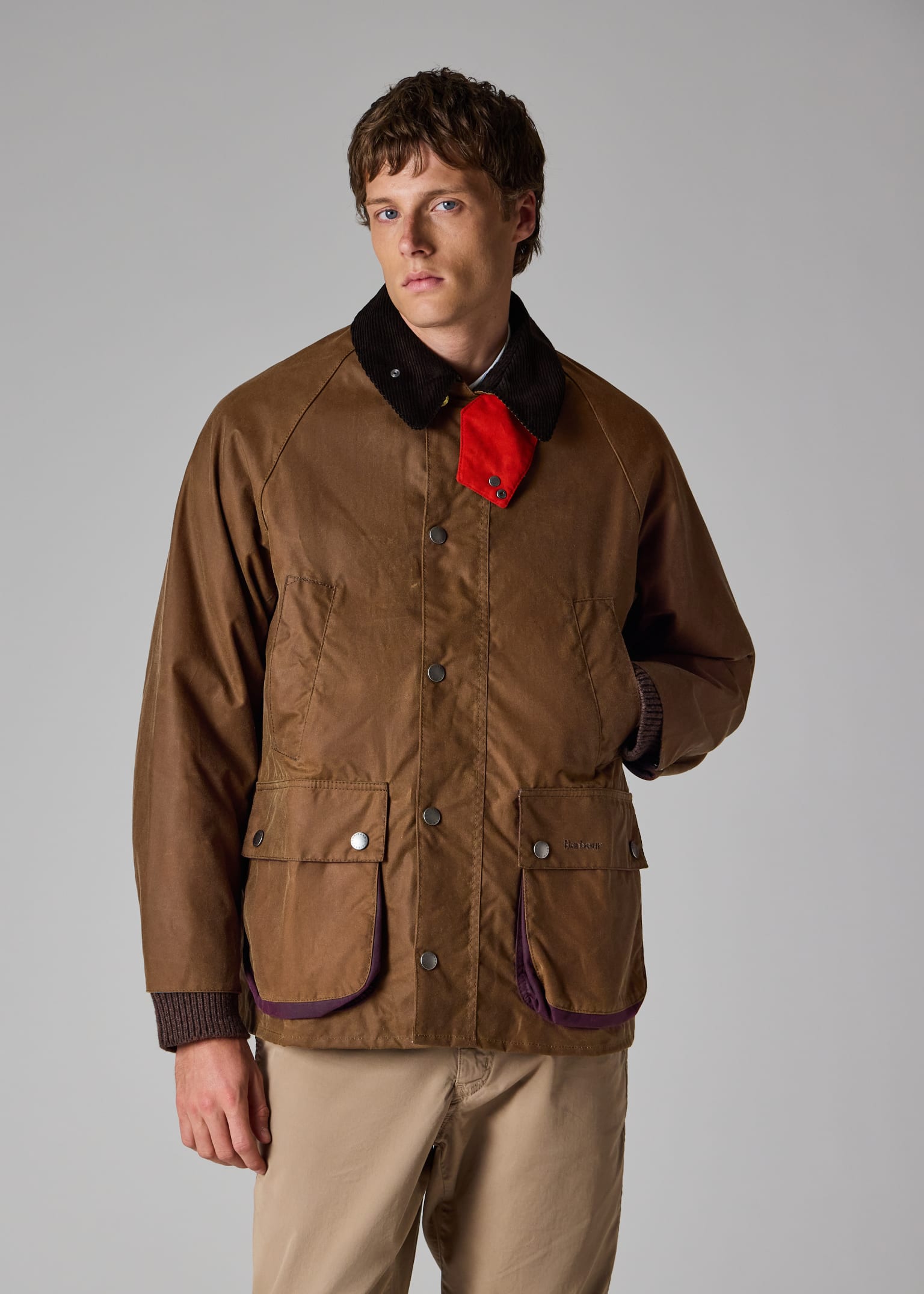 Paul Smith loves Barbour - Tan Oversized Bedale Wax Jacket