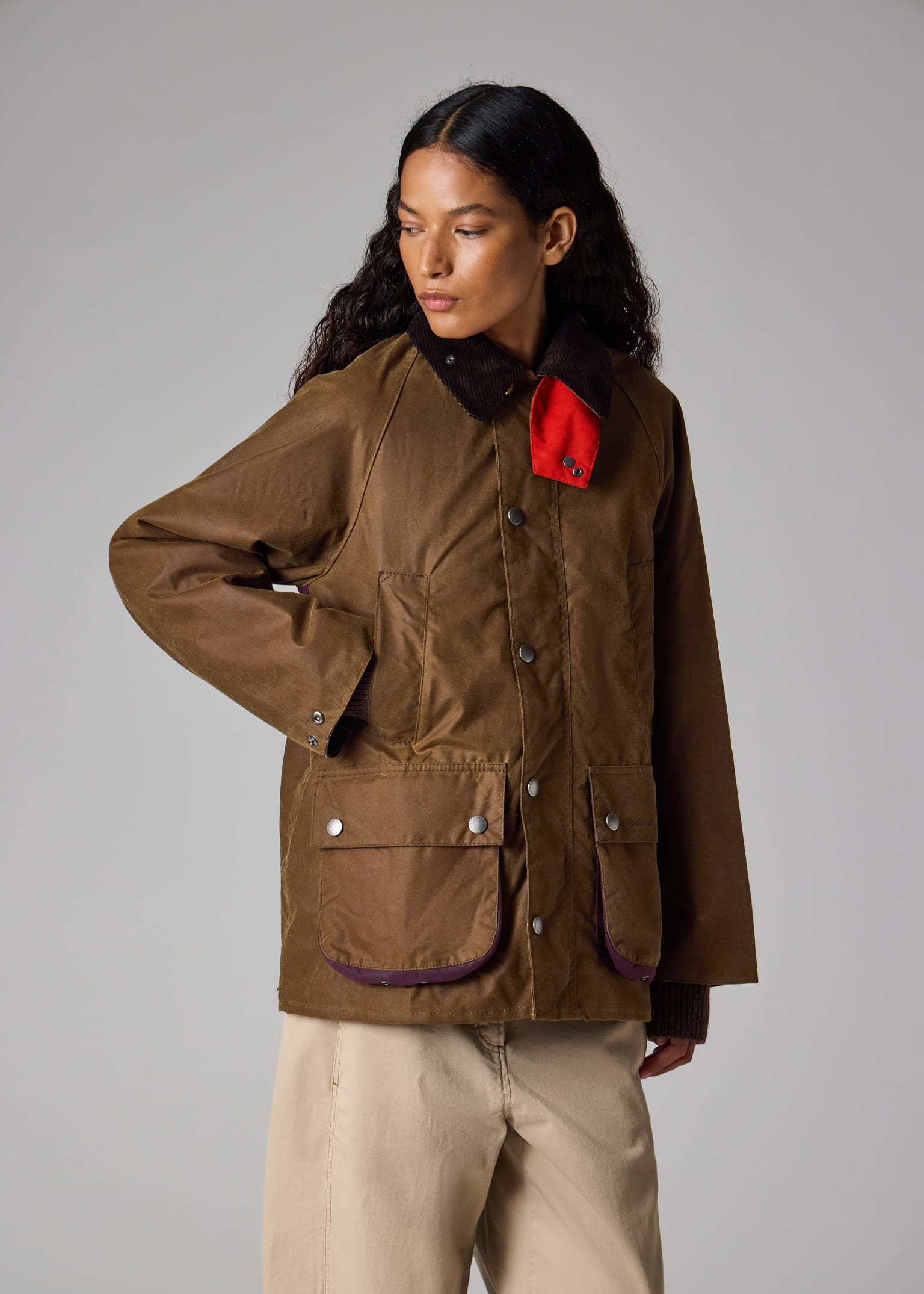 Paul Smith loves Barbour - Tan Oversized Bedale Wax Jacket