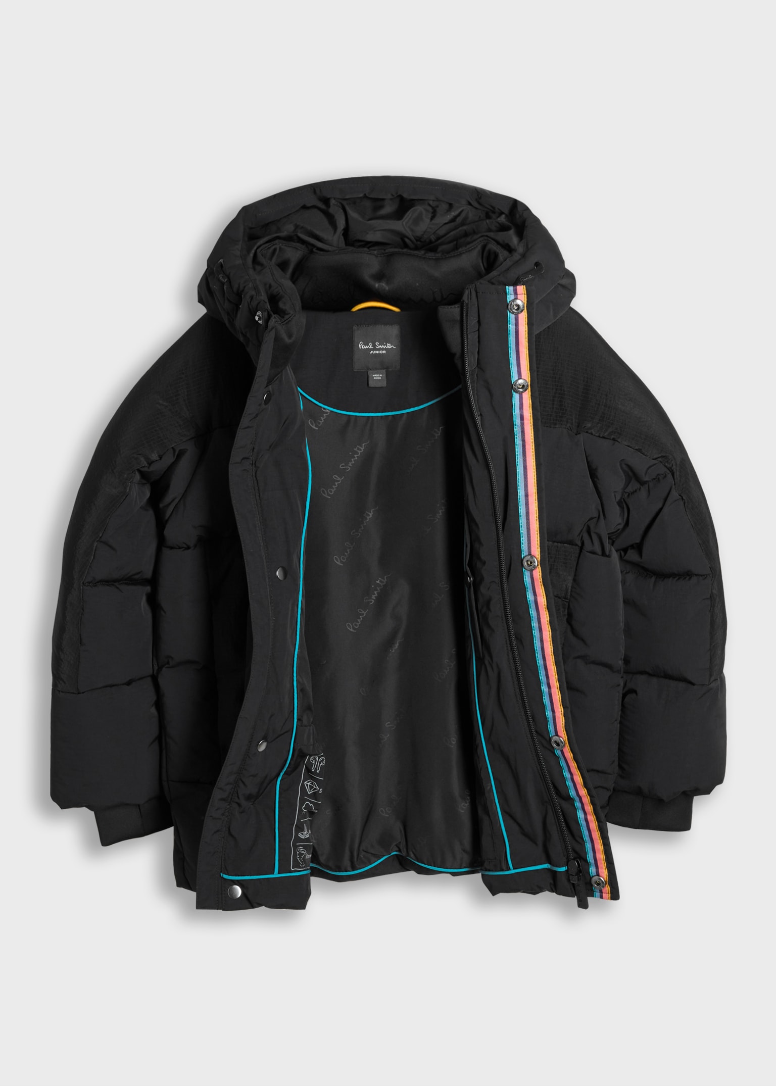 3-13 Years Black Shower Resistant Padded Jacket