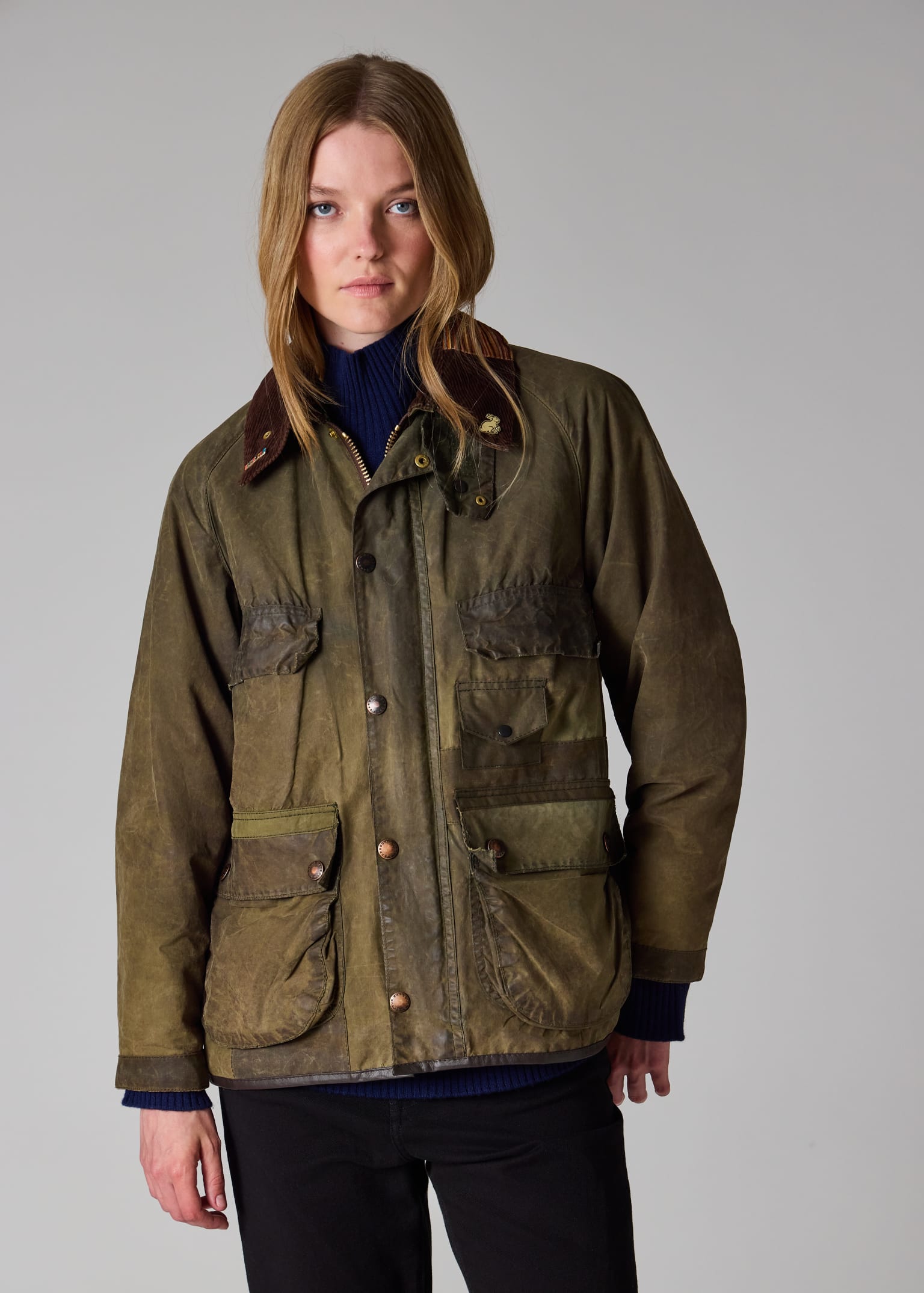 Paul Smith loves Barbour ジャケット 36(美品) Paul Smith loves Barbour - Re-Loved Green Waxed Jacket