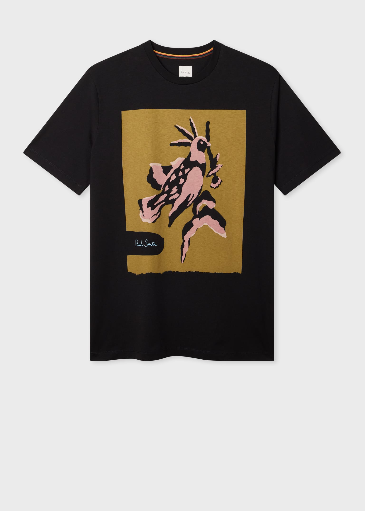 Men's Black 'Bird' Print T-Shirt
