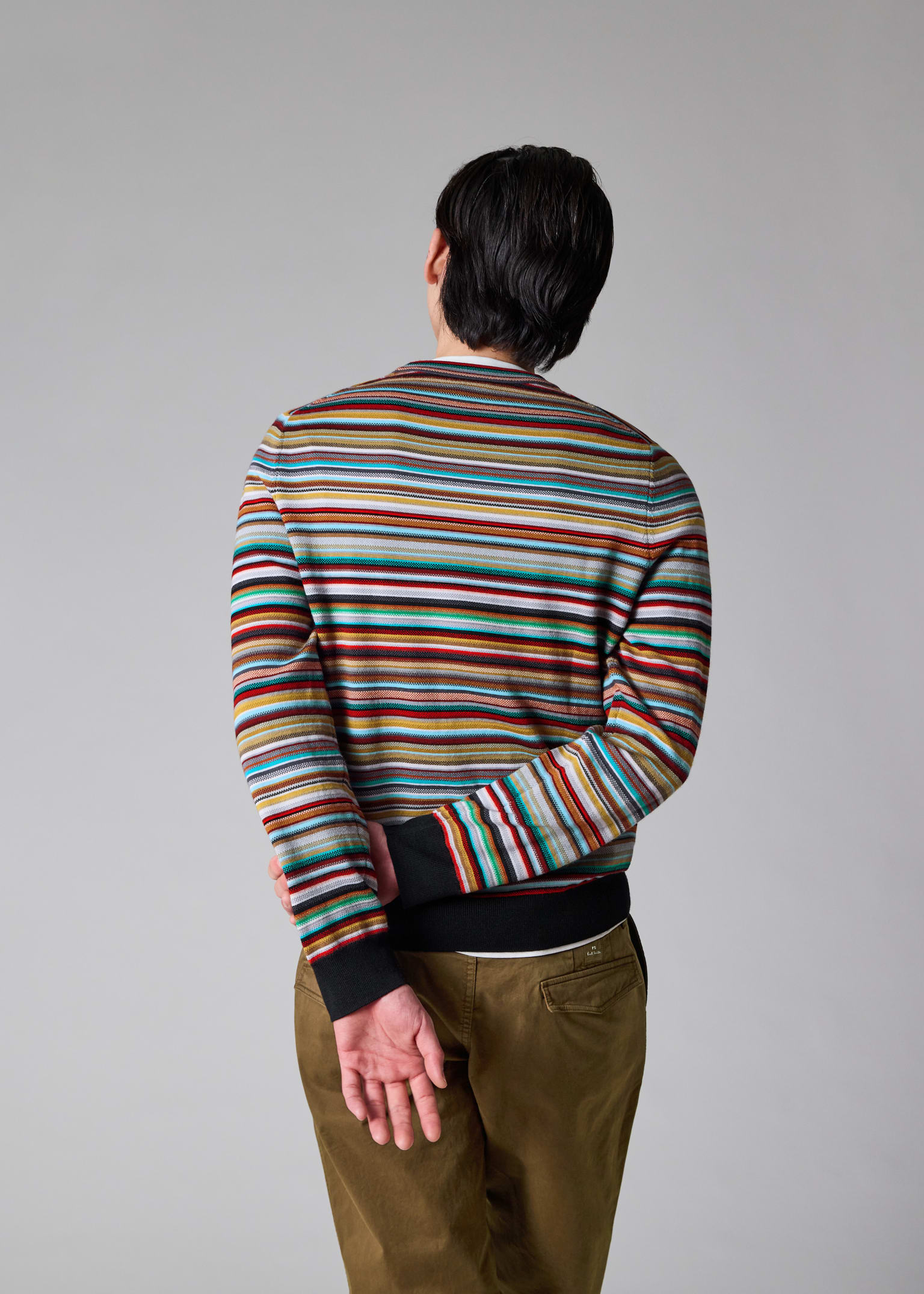 Men's 'Signature Stripe' Merino Wool Knit Sweater