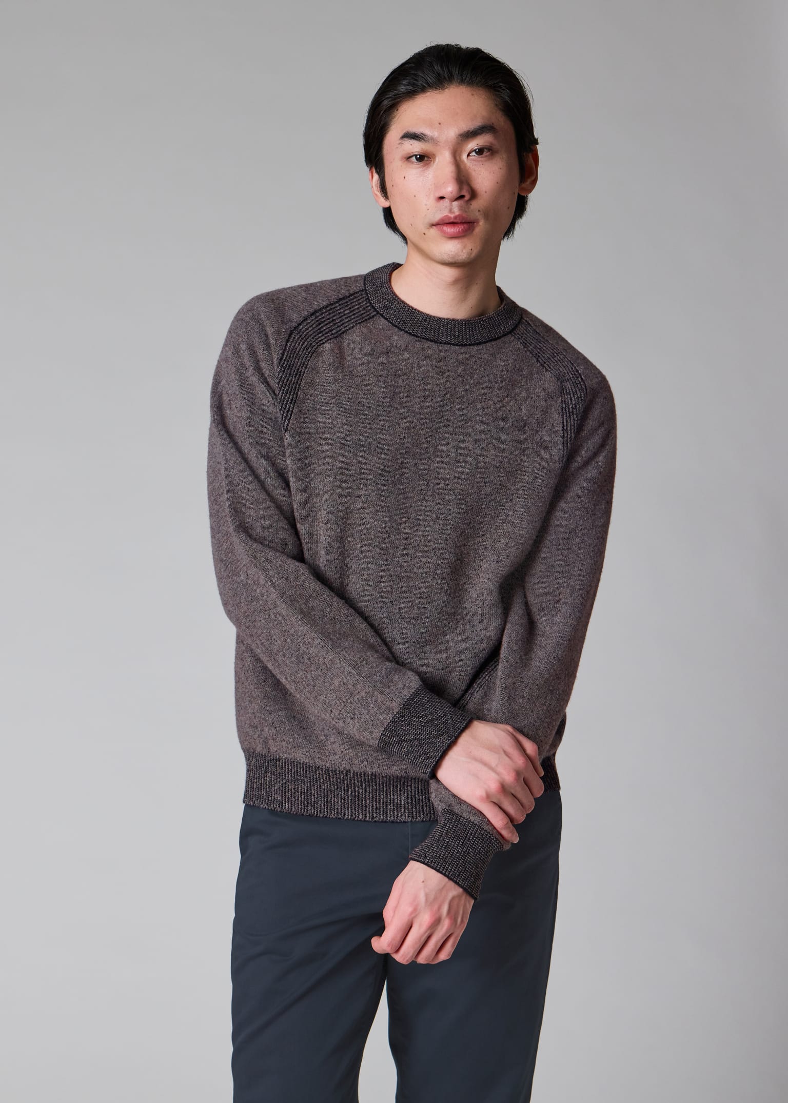 Men's Grey Lambswool Sweater