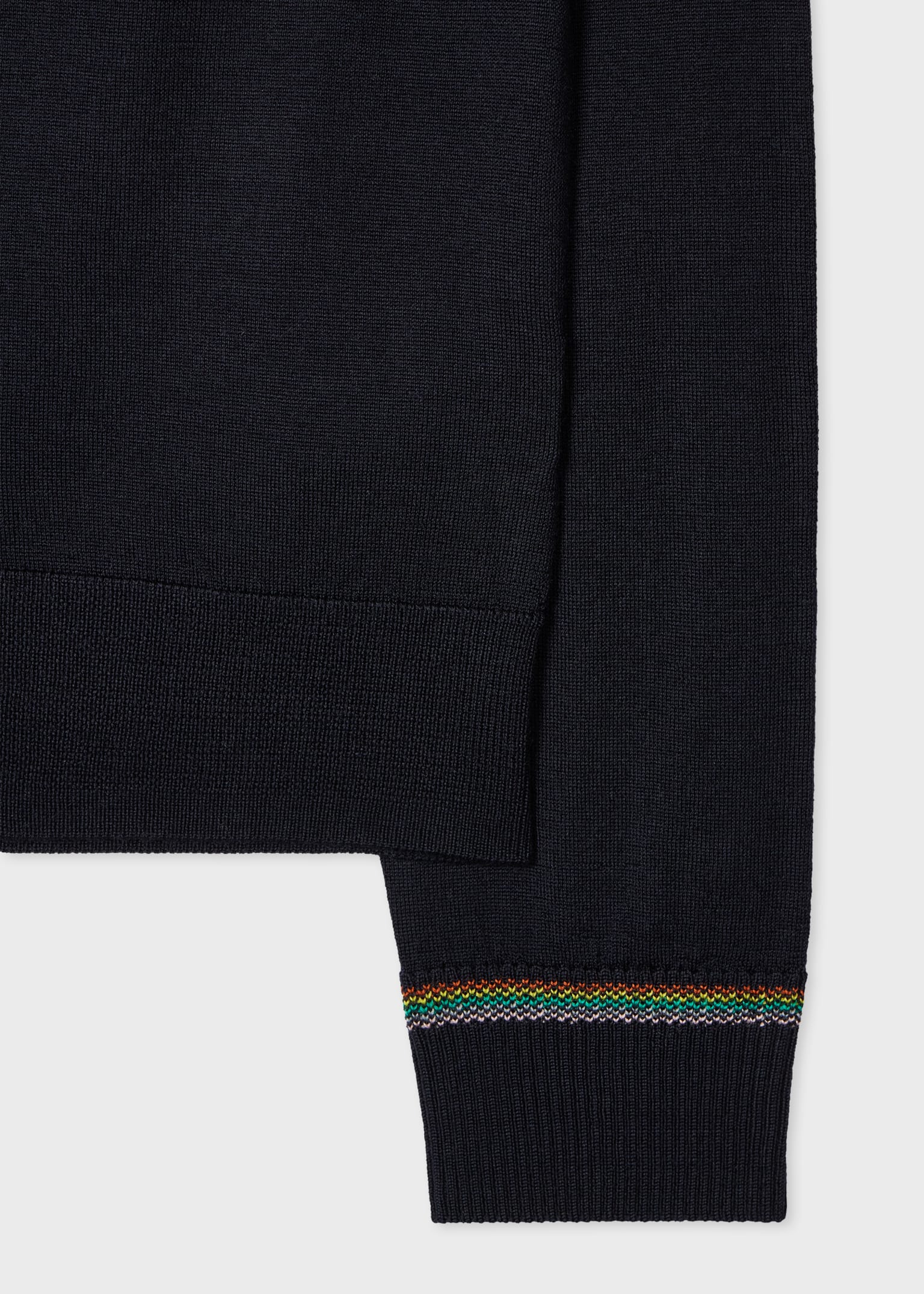 Women's Navy Merino Wool V Neck Sweater