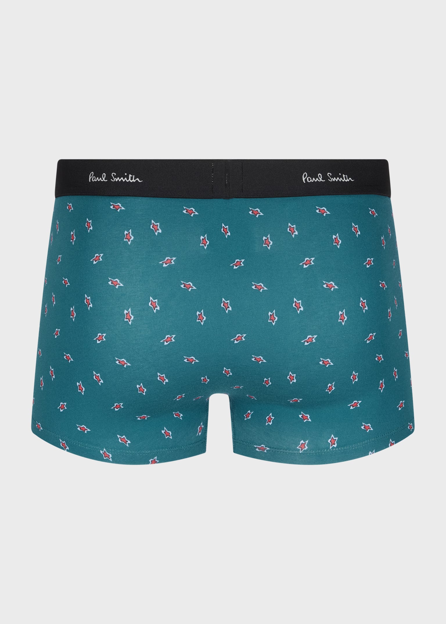 Men's Close-fit Green 'Graphic Star' Trunks