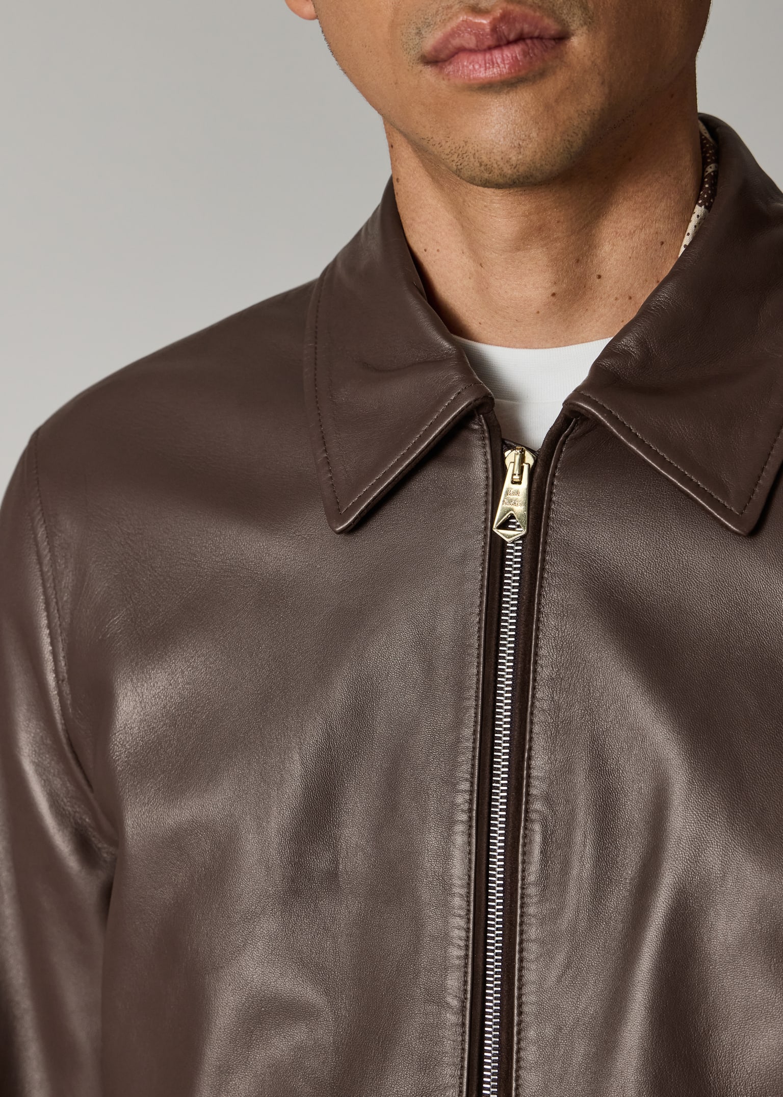 Men's Chocolate Brown Nappa Leather Jacket