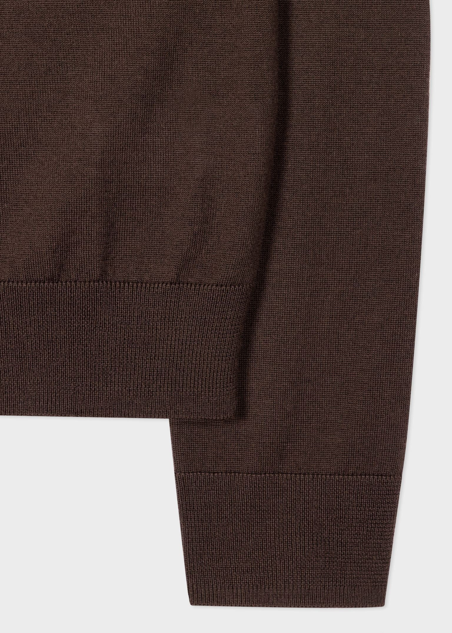 Men's Brown Washable Wool 'Artist Stripe' Zip Cardigan