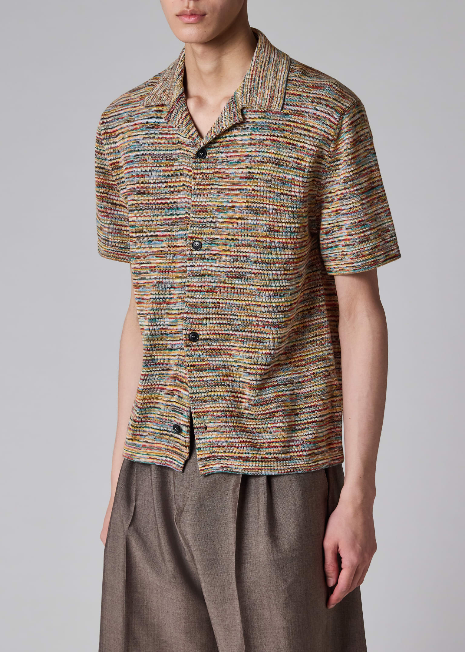 Men's 'Signature Stripe' Knitted Cotton Shirt