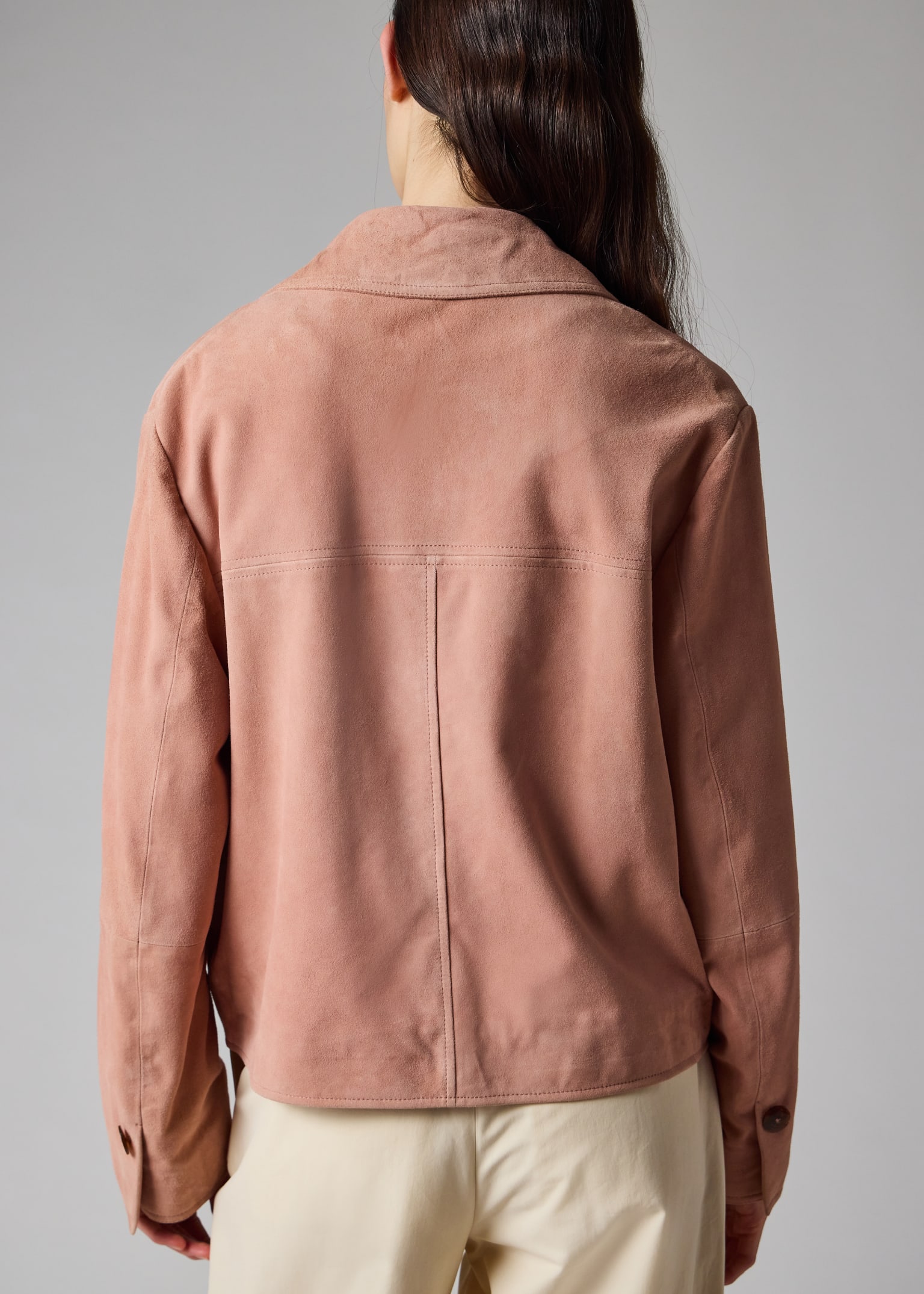 Paul Smith 25SS スエードレザー　ライトピンク　ゴートスキン Women's Pink Suede Jacket Paul Smith