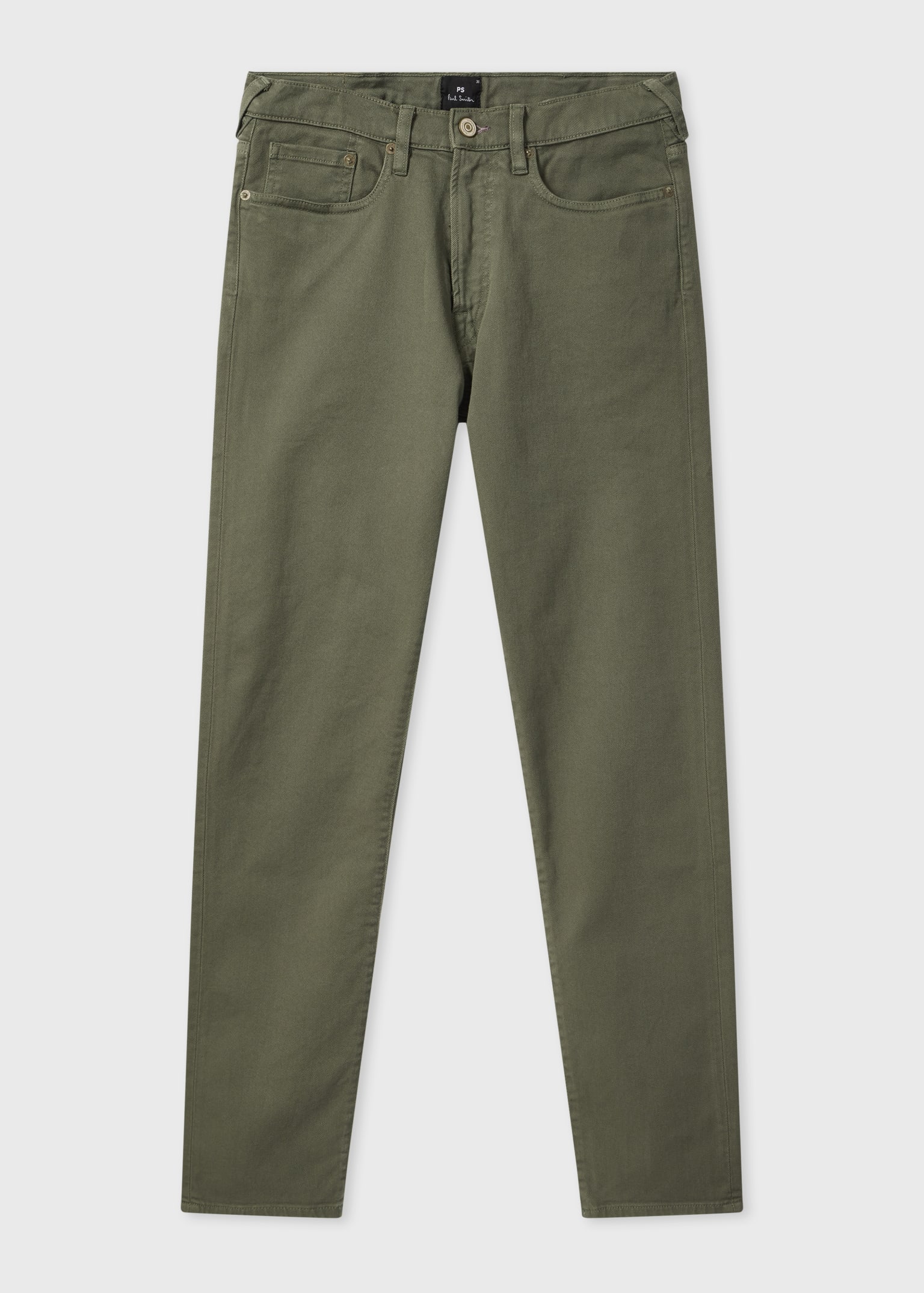 Men's Slim Tapered-Fit Khaki Garment-Dyed Jeans