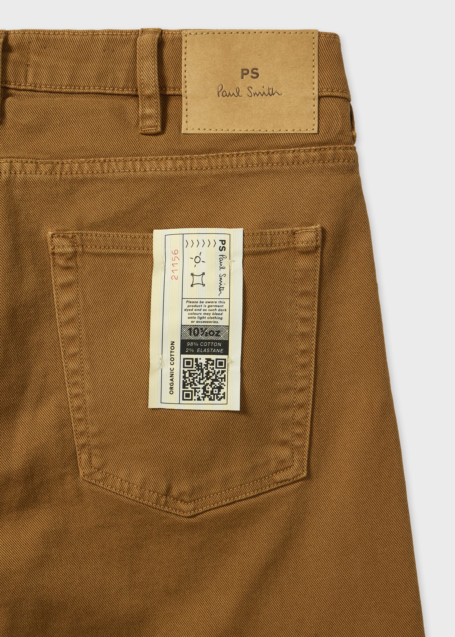 Paul Smith キャメル size M Men's Slim Tapered-Fit Tan Garment-Dyed Jeans