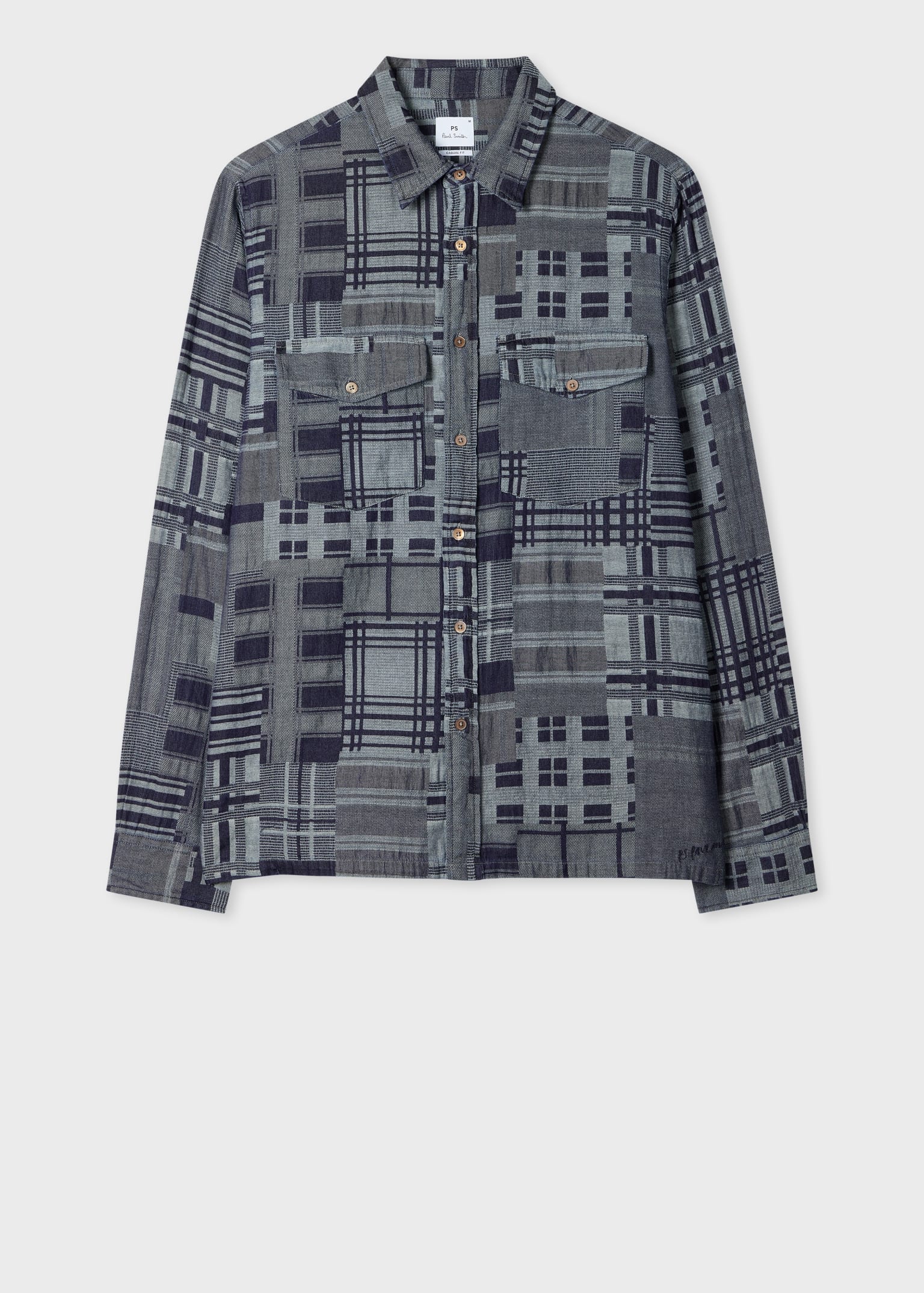 Blue Check Cotton Casual-Fit Shirt Paul Smith
