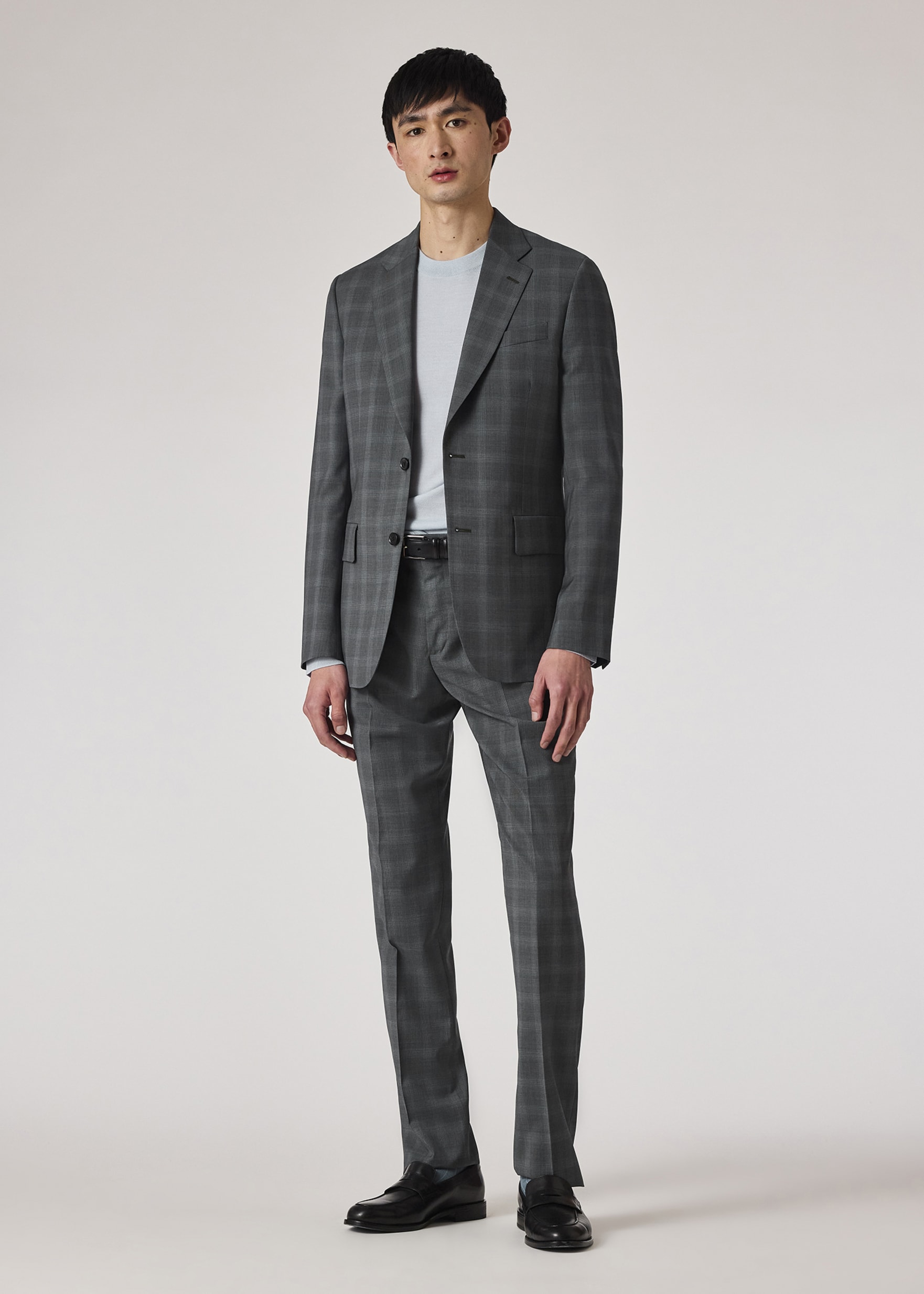 The Brierley - Slate Grey Check Wool Suit