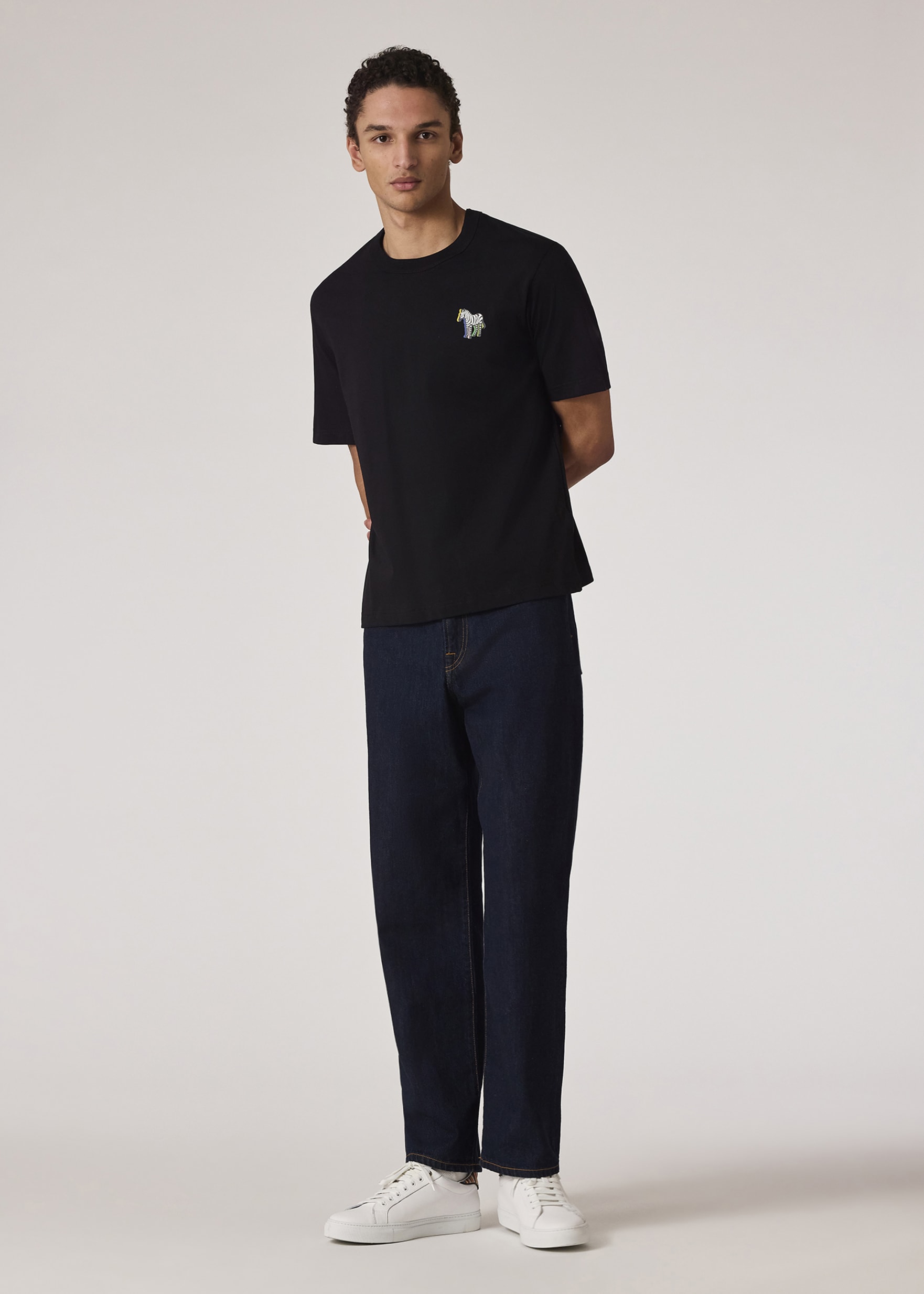 Tシャツ・カットソー PS PAUL SMITH Men T-shirt Multicolor M2R391UKZEBRA 79 Men's Teal Blue Organic Cotton Zebra Logo T-Shirt