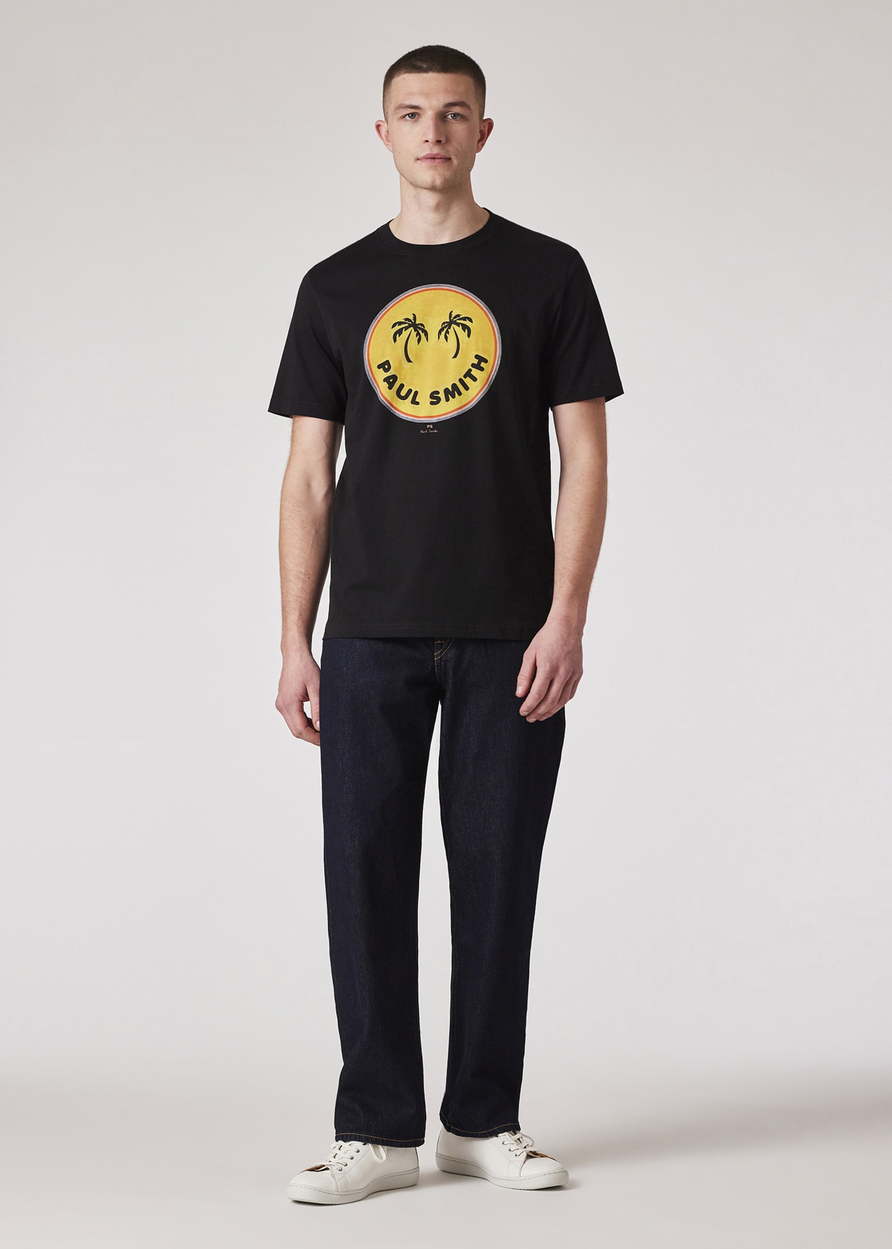 ★Paul Smith★パームツリー プリント 半袖 Tシャツ Men's White 'Palm Tree' Print T-Shirt