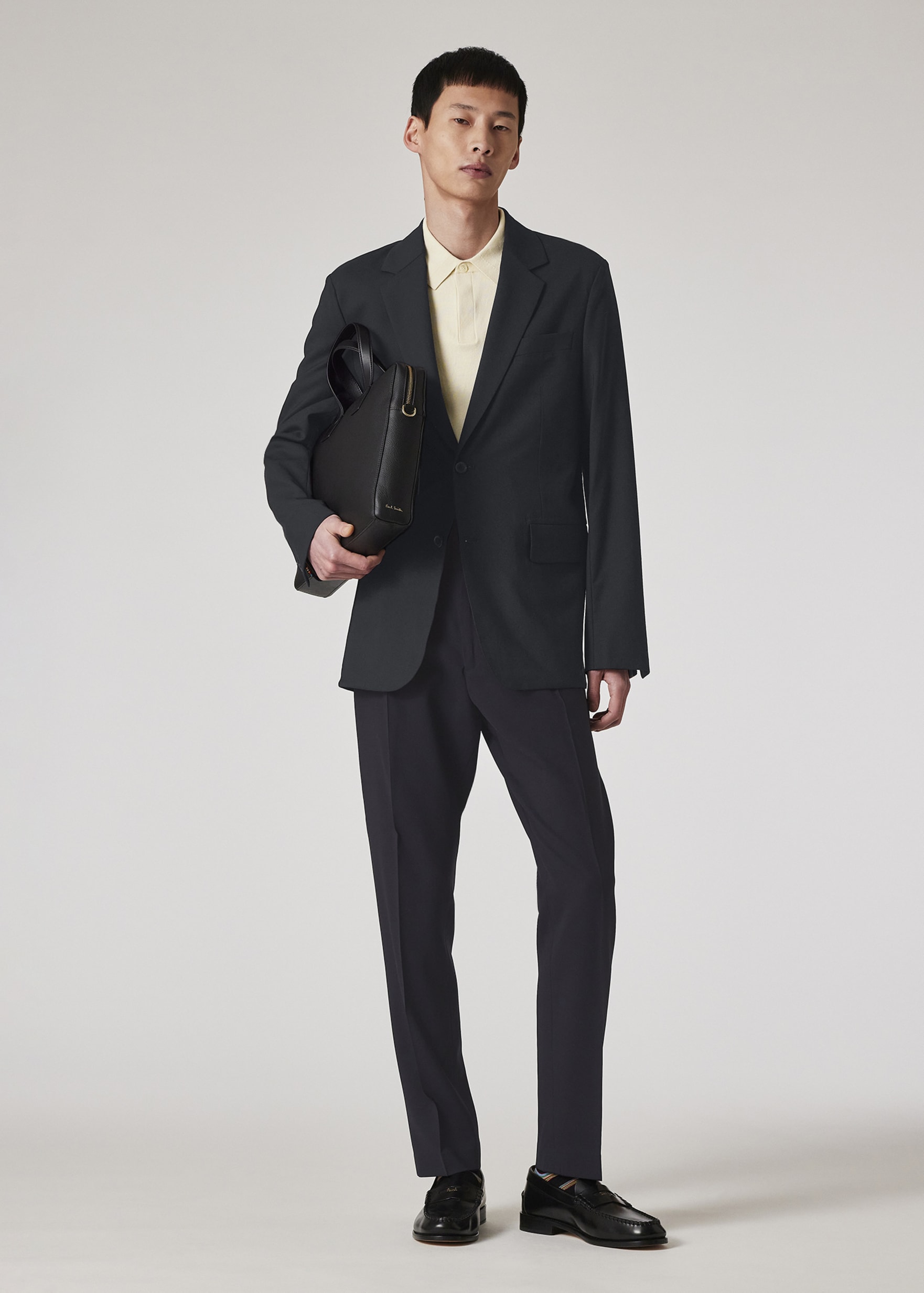 Paul Smith カシミヤ ウール スラックス ネイビー Paul Smith カシミヤ ウール スラックス ネイビー