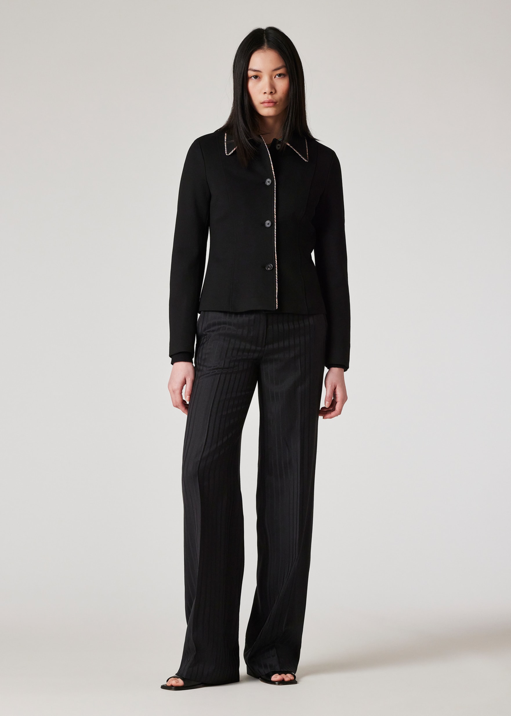 Women's Black Milano 'Signature Stripe' Jacket