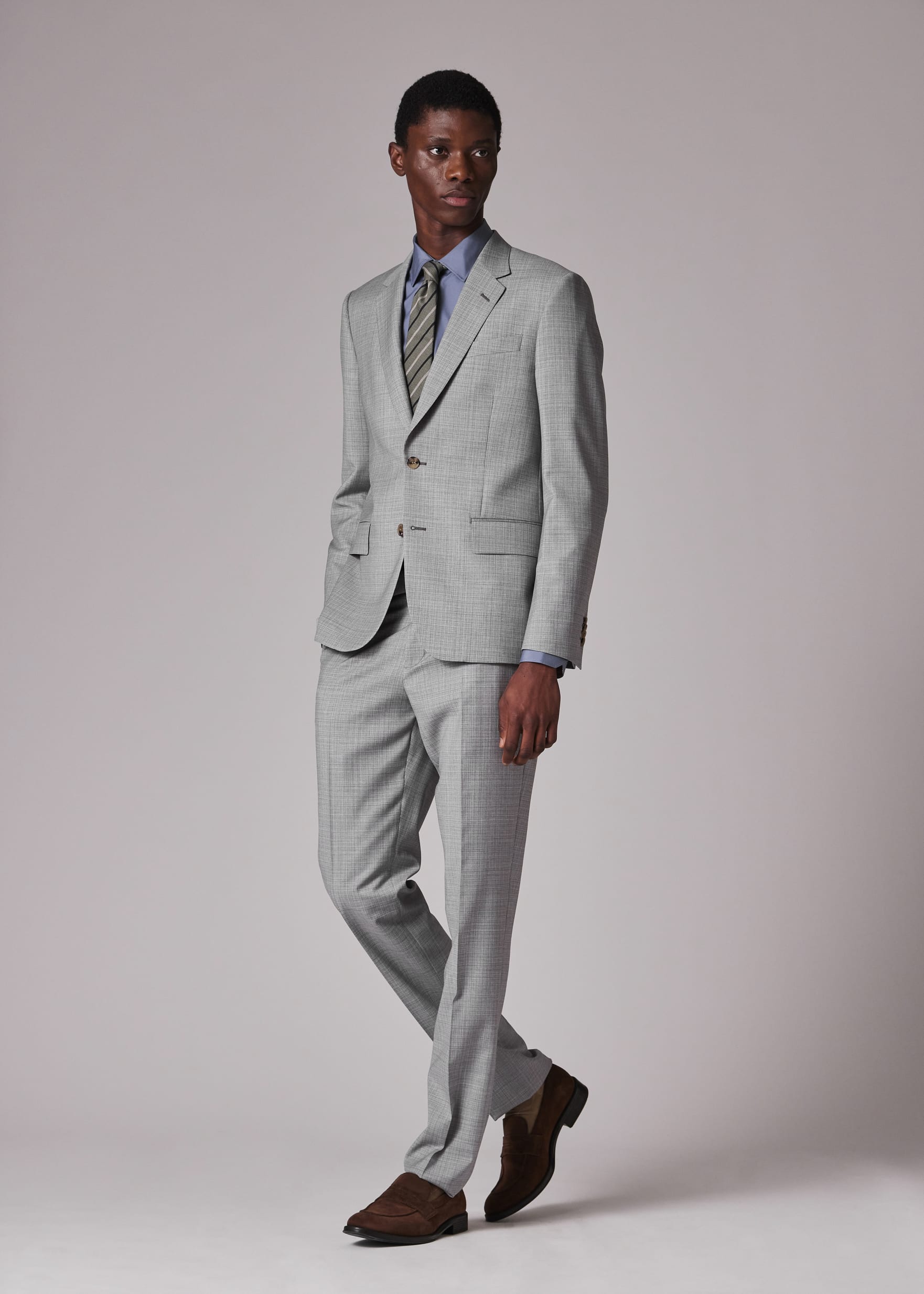 paul smith soho スーツ The Soho - Men's Tailored-Fit Charcoal Grey Wool 'A Suit To Travel In'