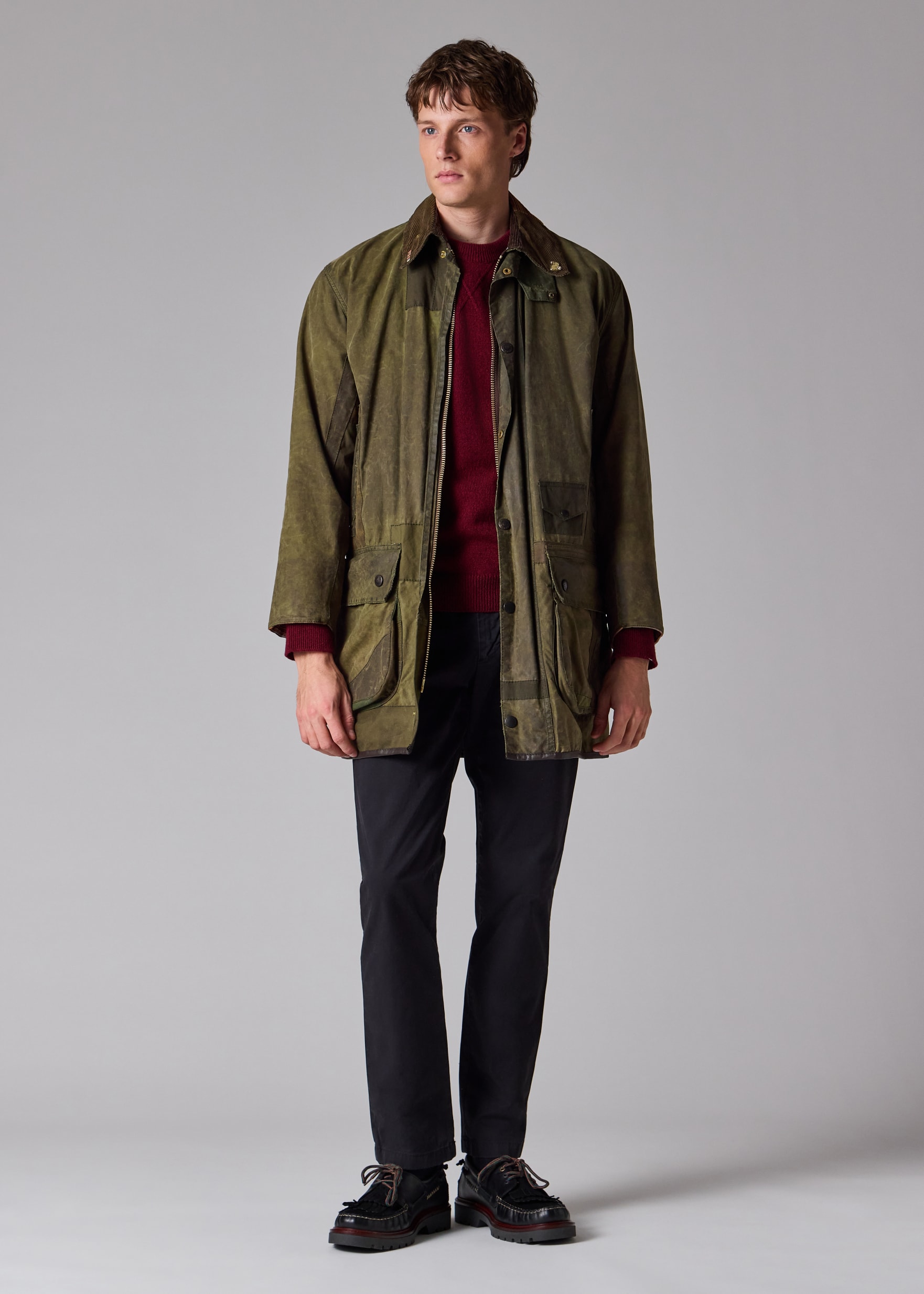 Paul Smith loves Barbour - Re-Loved Green Waxed Jacket