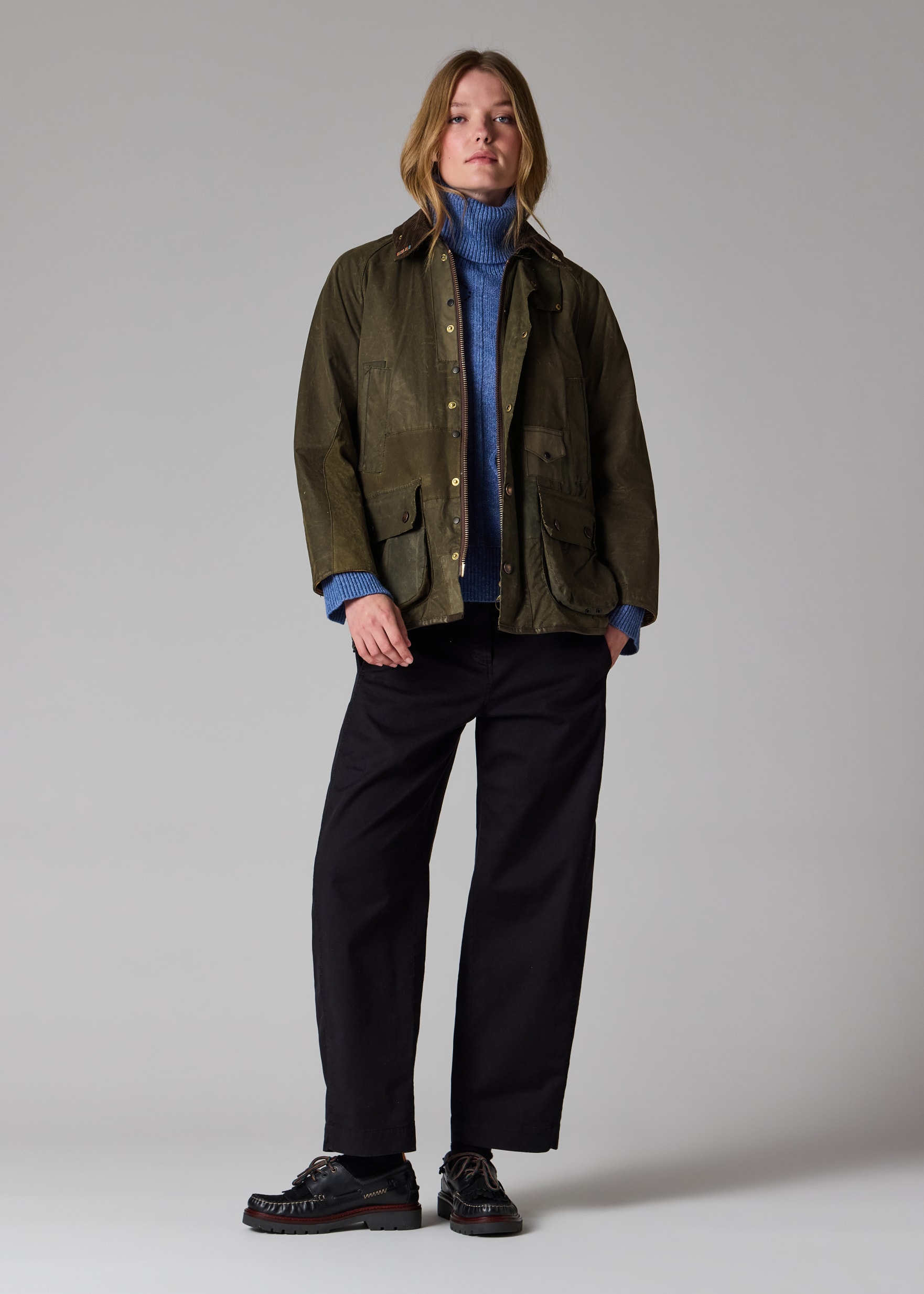 Paul Smith loves Barbour - Re-Loved Green Waxed Jacket