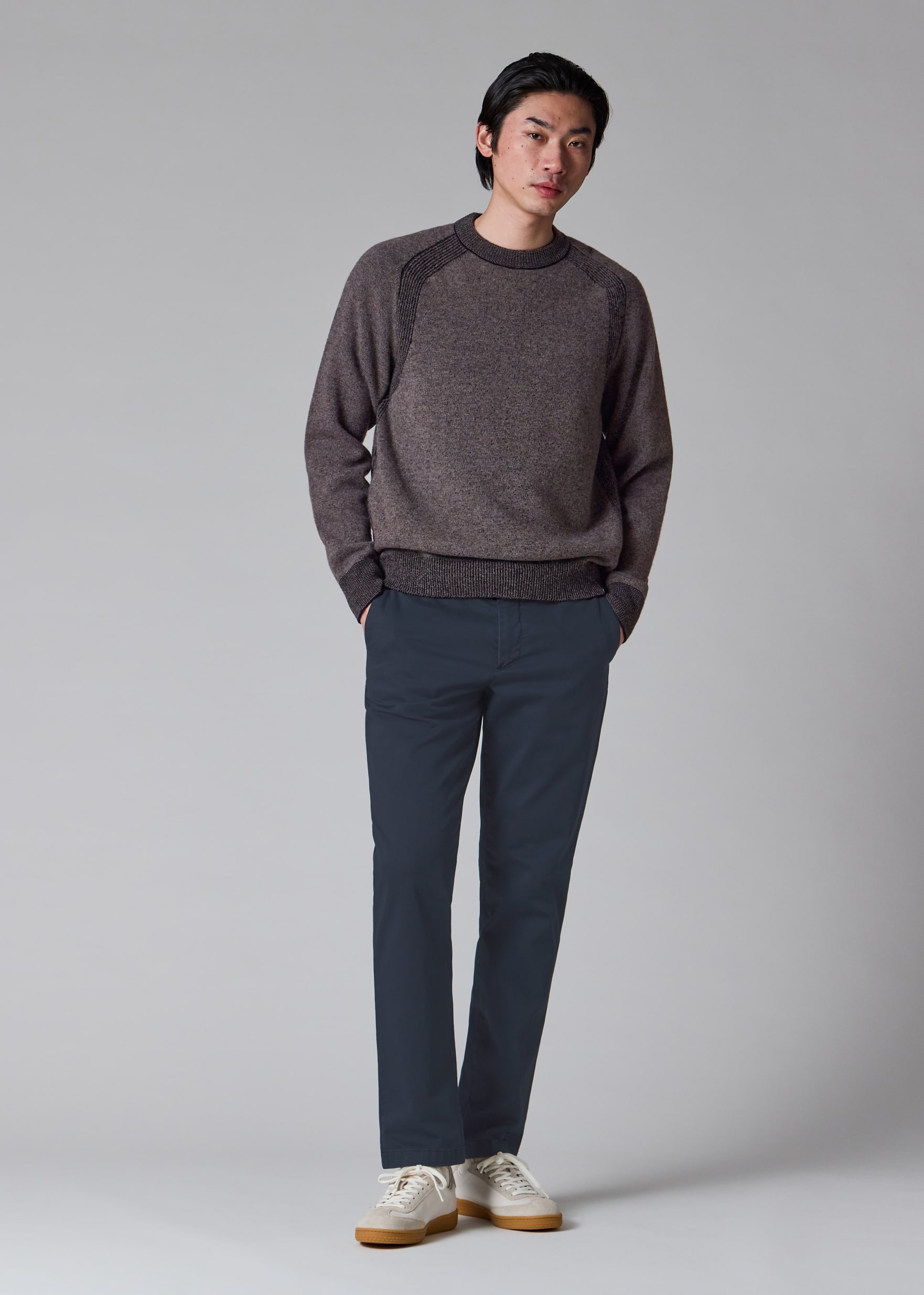 Pull Paul Smith Homme Gris - Col V - Taille M - Coton/Métal - Occasion Très Bon état